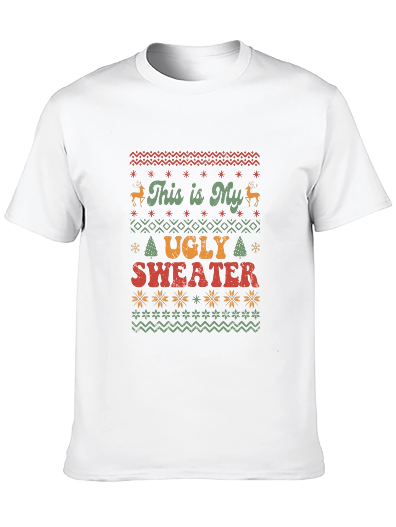 Ugly Sweater T-Shirt - Christmas Holiday Tee