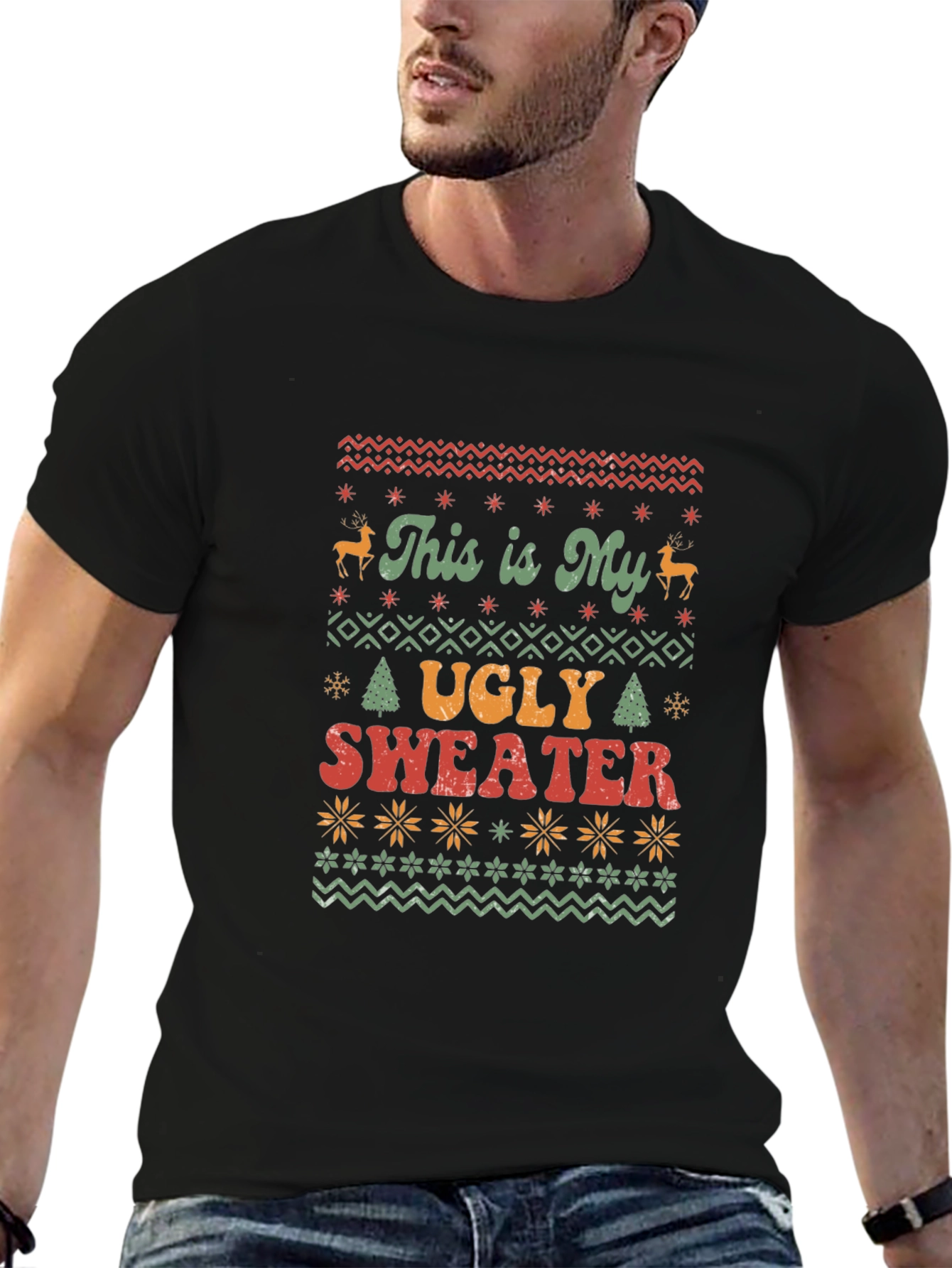 Ugly Sweater T-Shirt - Christmas Holiday Tee