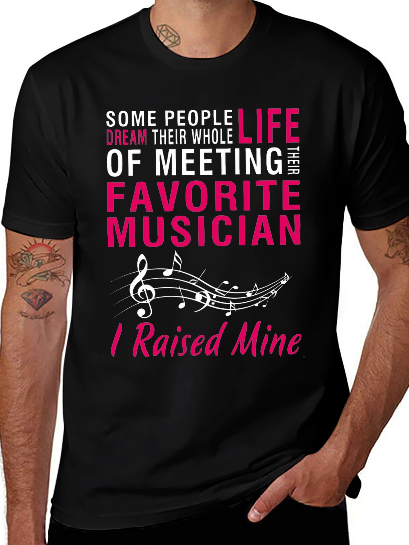 Proud Musician Parent T-Shirt - Raised Mine!