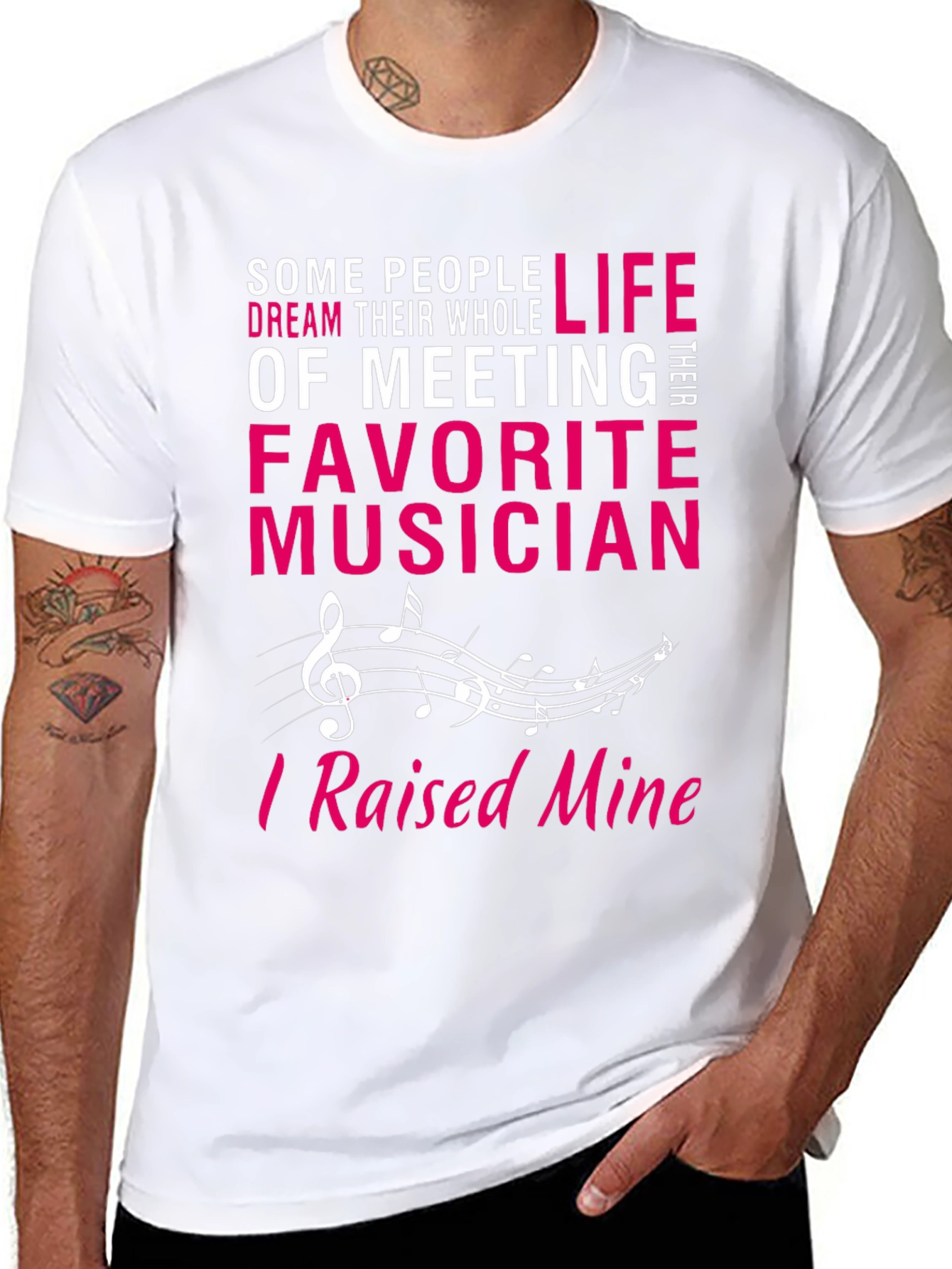 Proud Musician Parent T-Shirt - Raised Mine!