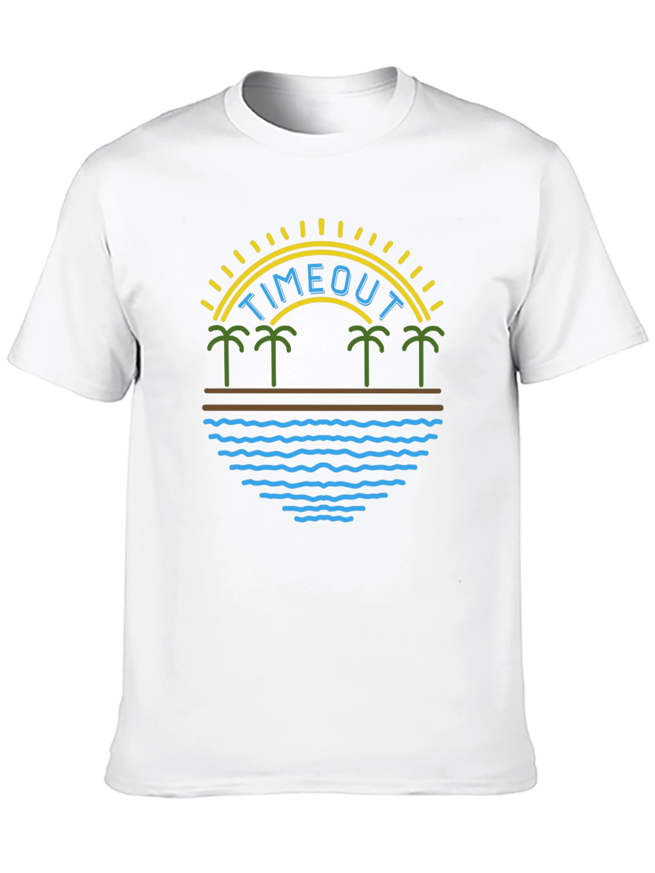 Timeout Beach Palm Tree Graphic T-Shirt