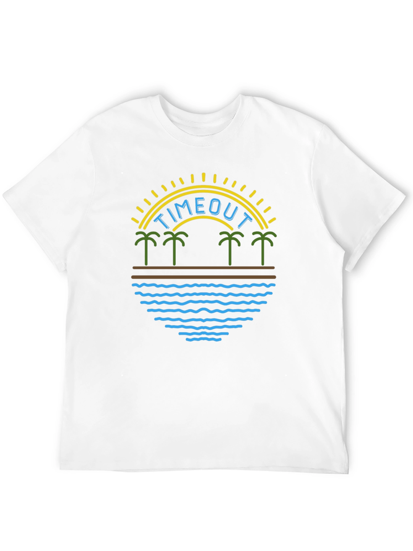 Timeout Beach Palm Tree Graphic T-Shirt