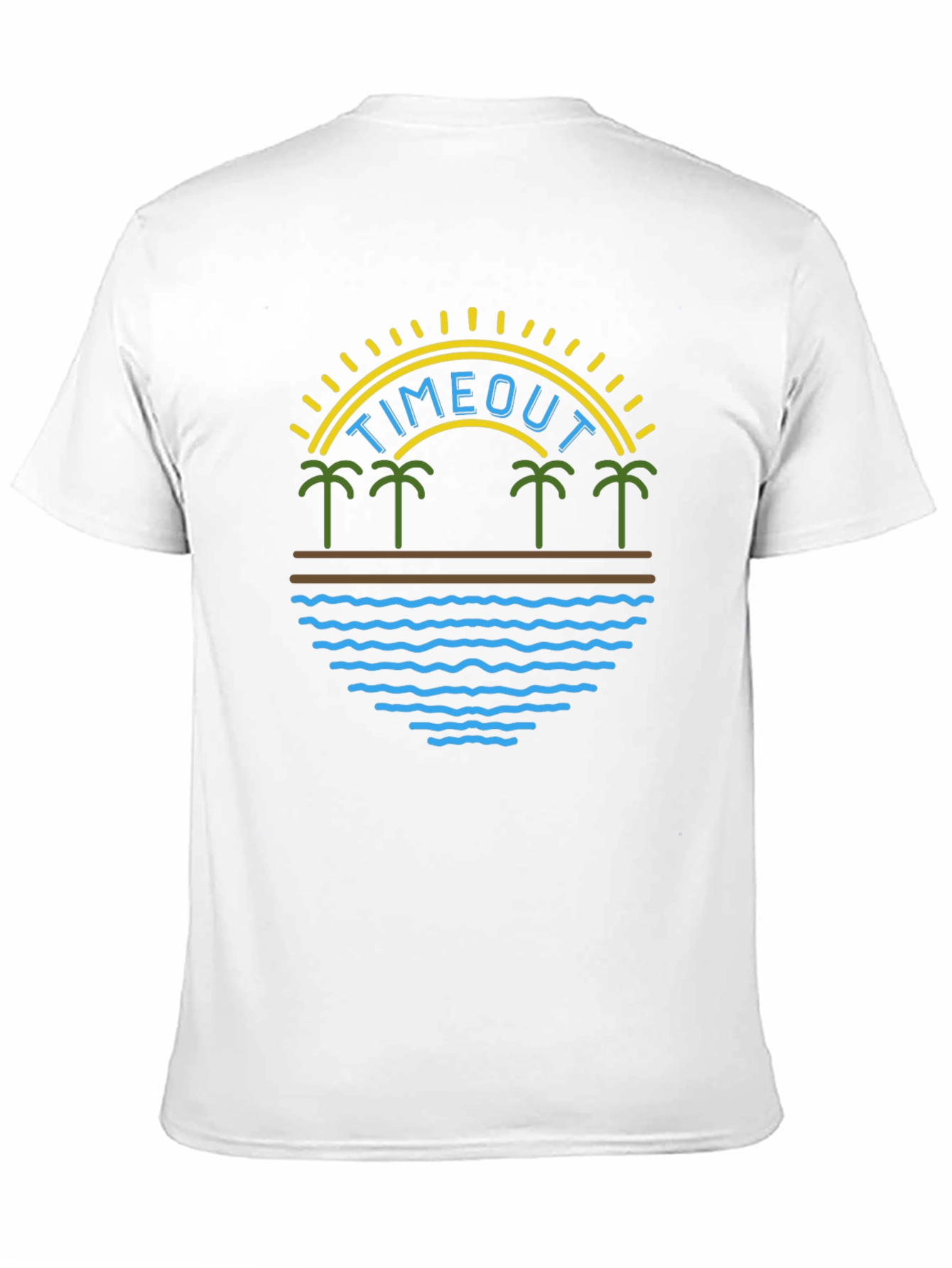 Timeout Beach Palm Tree Graphic T-Shirt