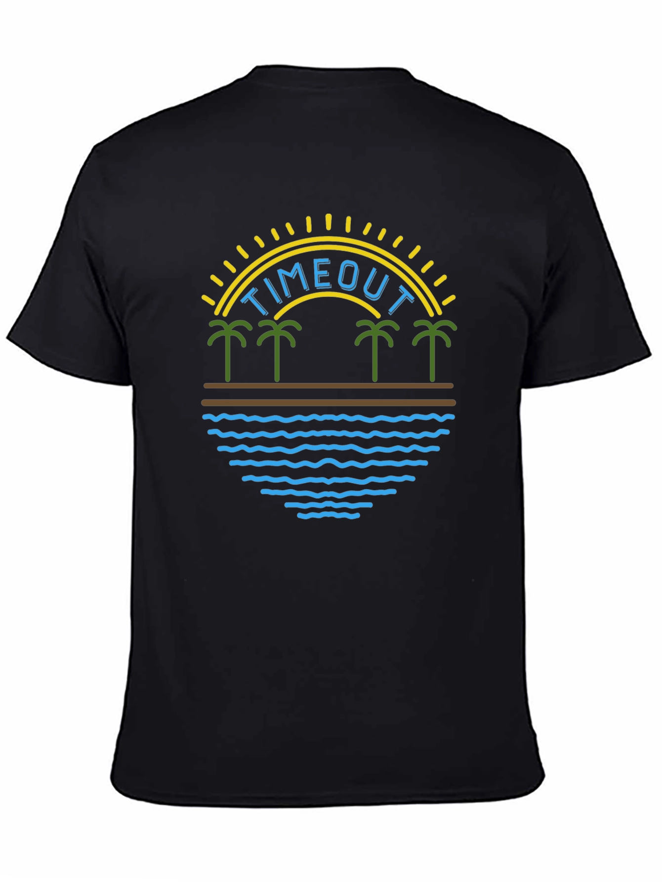 Timeout Beach Palm Tree Graphic T-Shirt