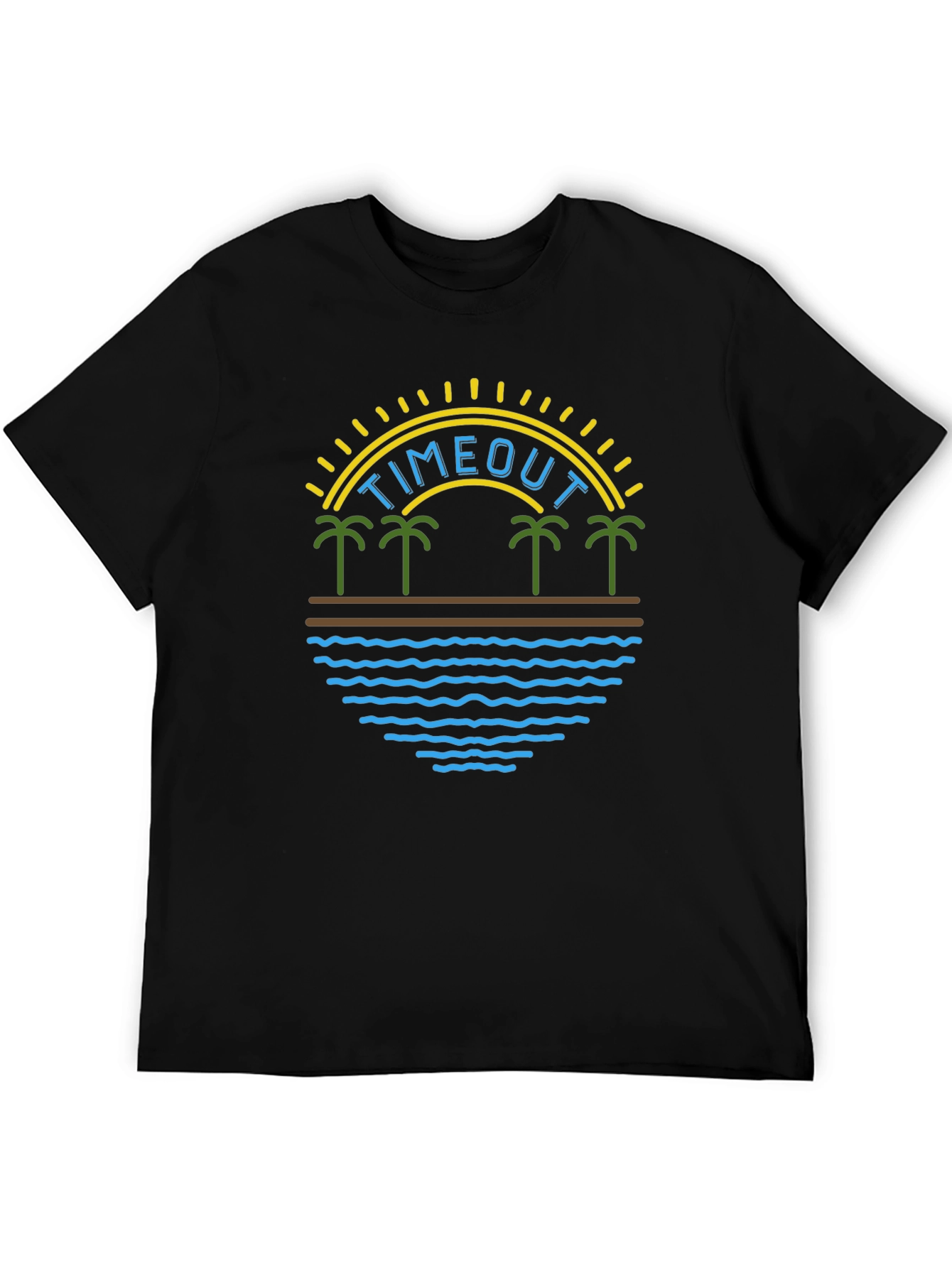 Timeout Beach Palm Tree Graphic T-Shirt