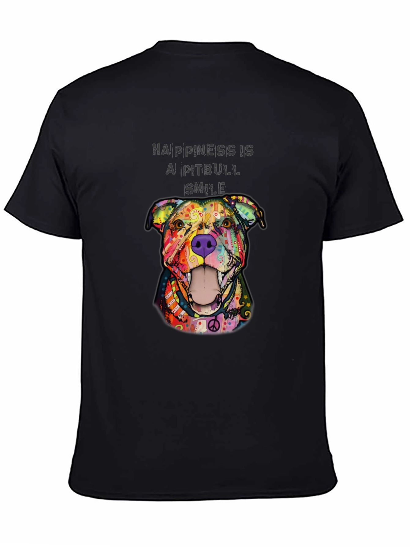 Happiness Is A Pitbull Smile Graphic Tee