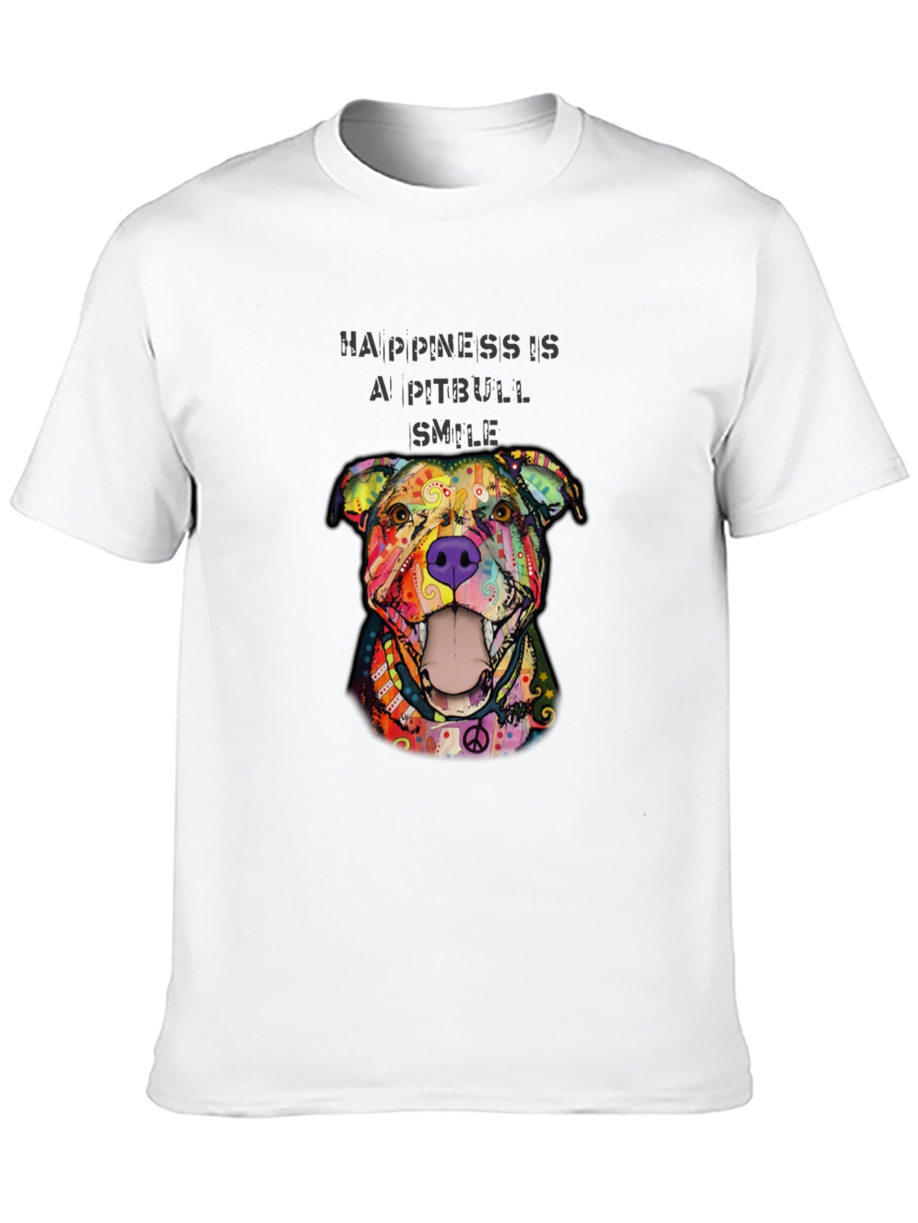 Happiness Is A Pitbull Smile Graphic Tee