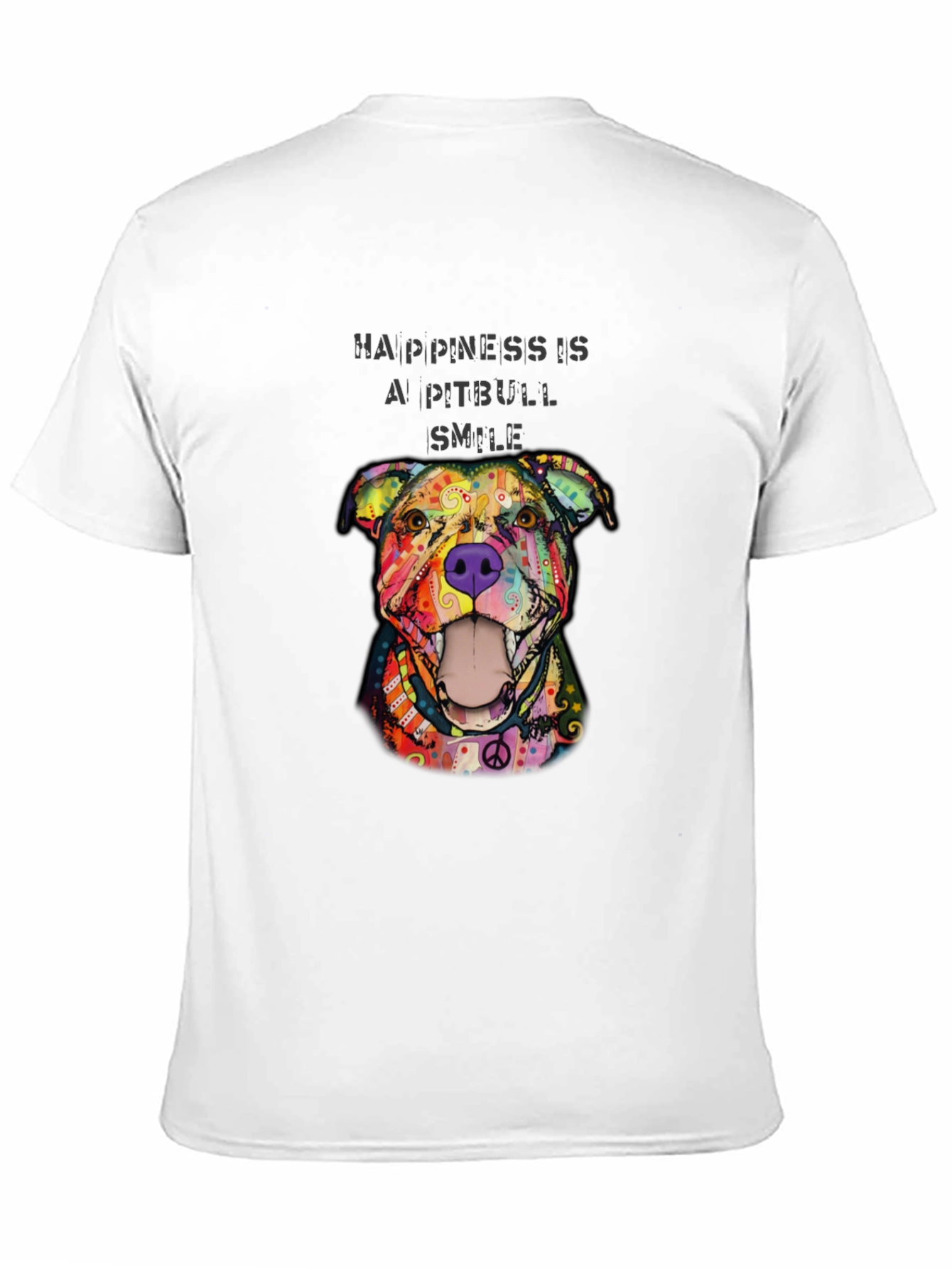 Happiness Is A Pitbull Smile Graphic Tee