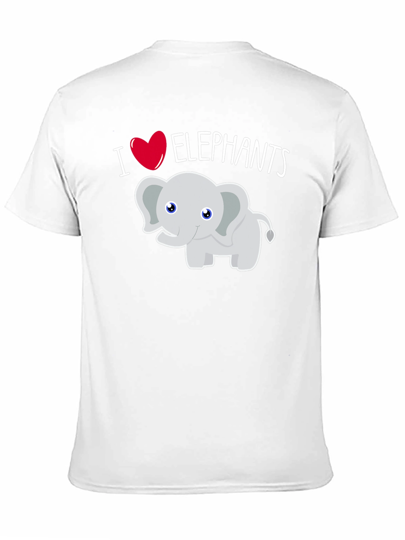I Love Elephants Graphic T-Shirt - Black