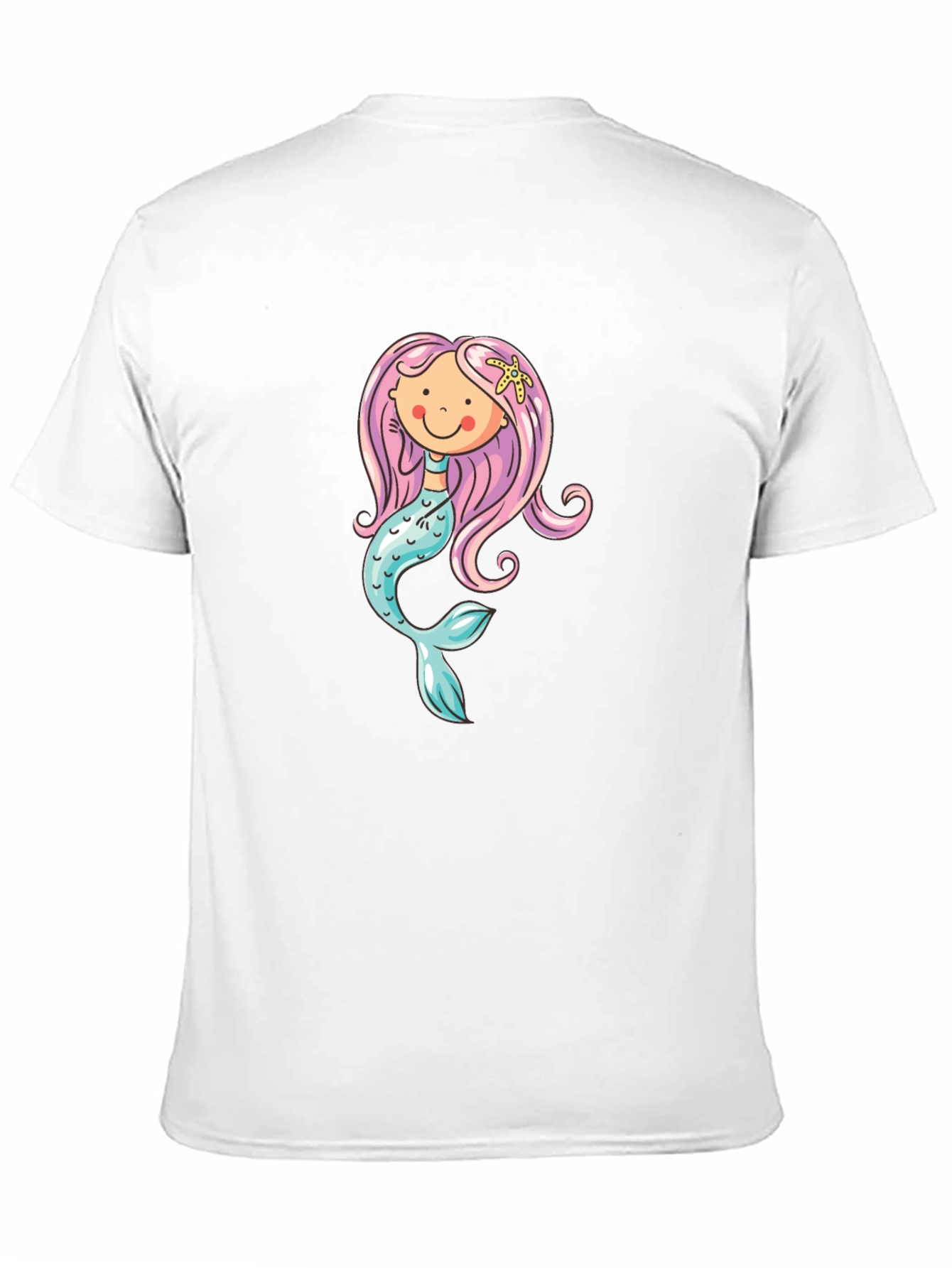 Mermaid Graphic Tee - Black Cotton Blend
