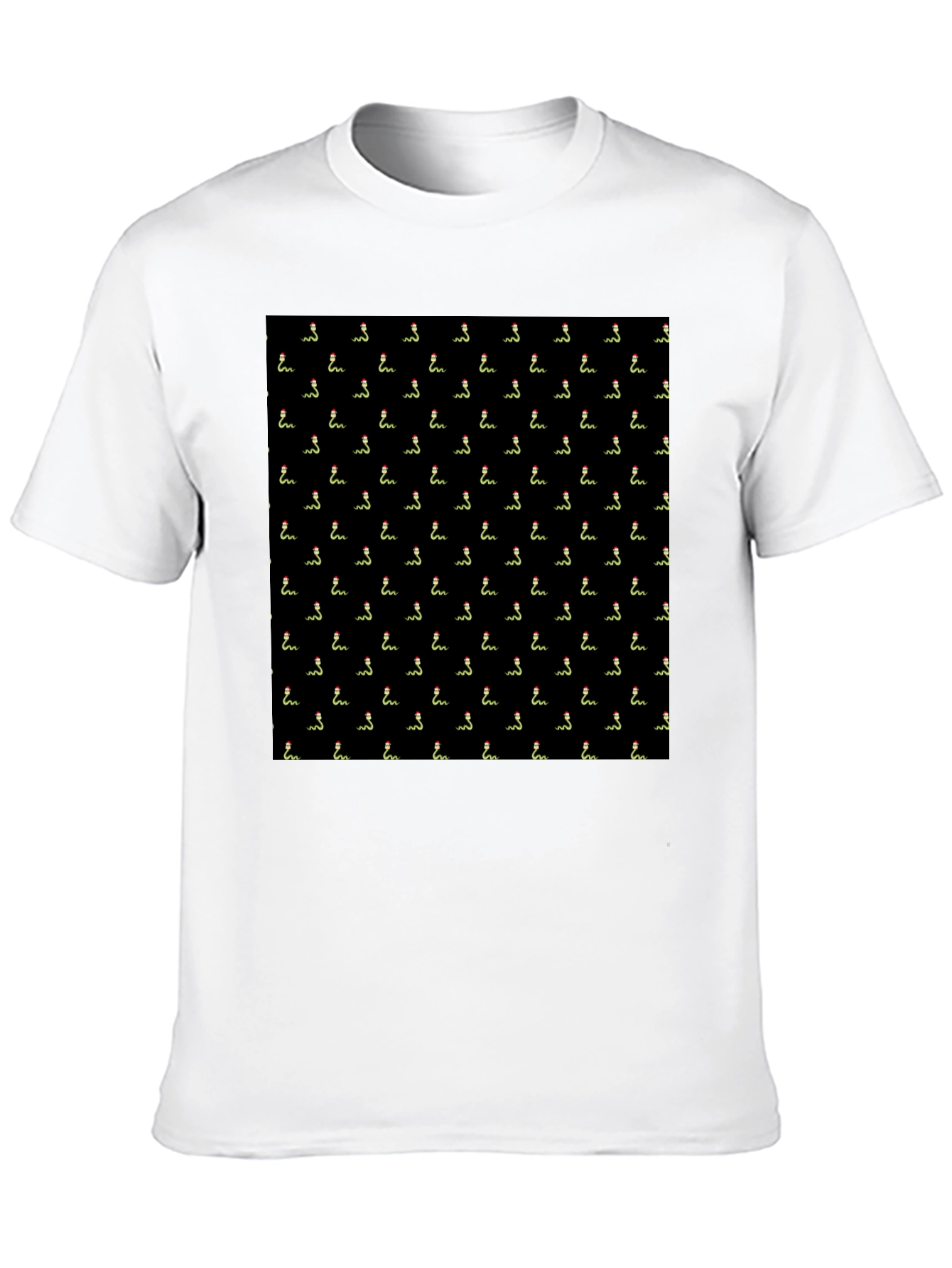 Novelty Snake Pattern Black T-Shirt