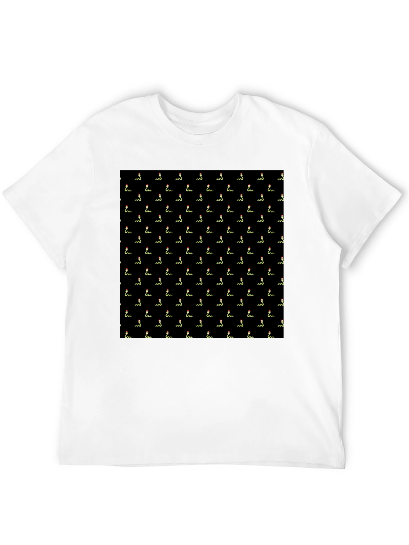 Novelty Snake Pattern Black T-Shirt