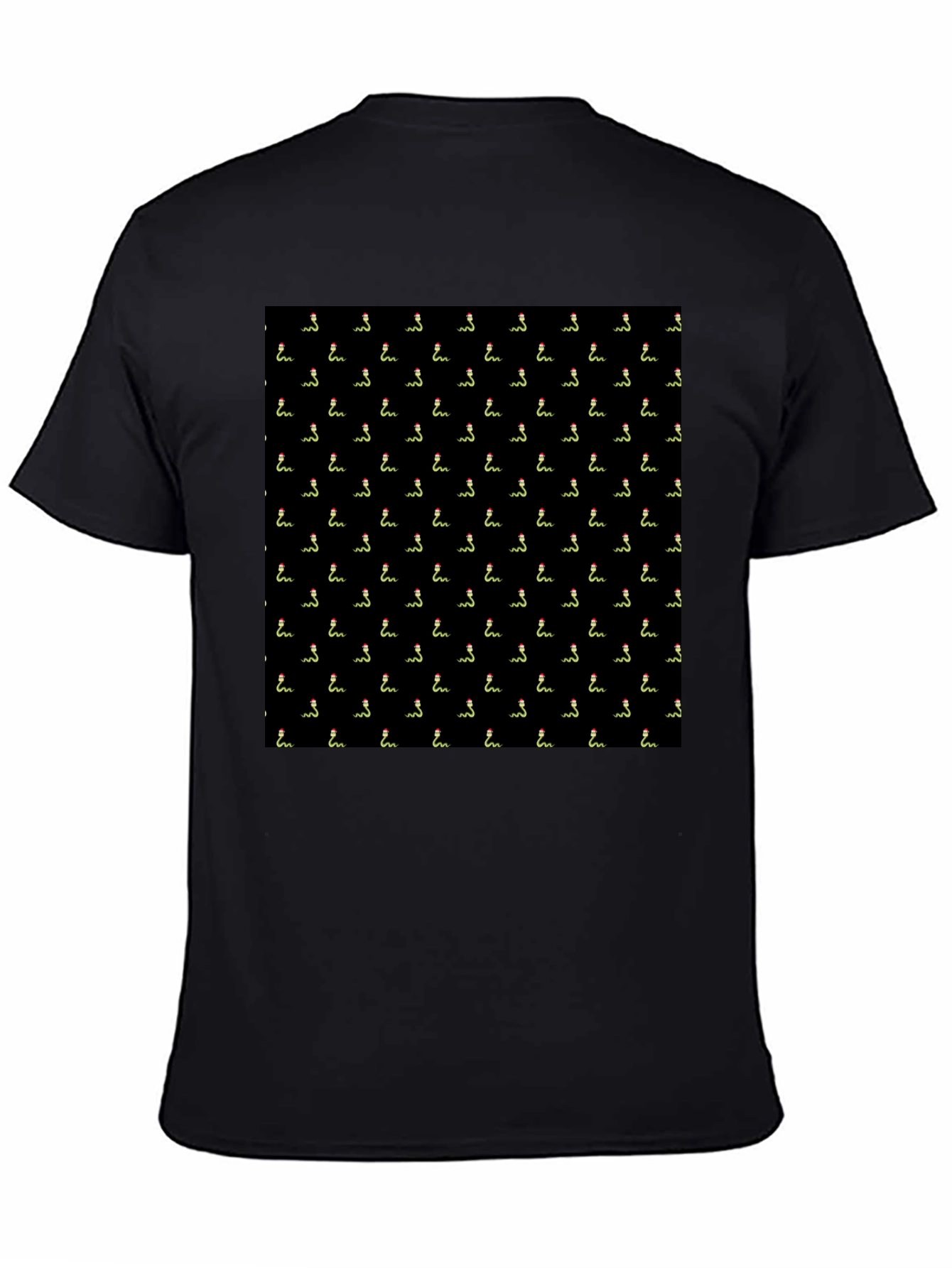 Novelty Snake Pattern Black T-Shirt