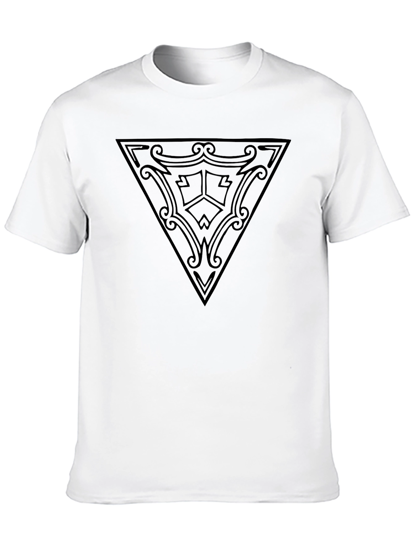 Geometric Triangle Graphic Tee - Mens Black T-Shirt