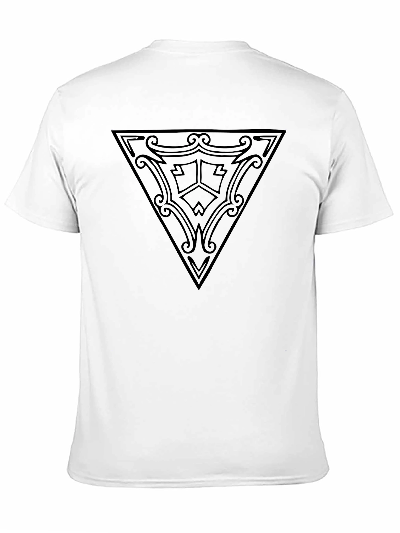 Geometric Triangle Graphic Tee - Mens Black T-Shirt