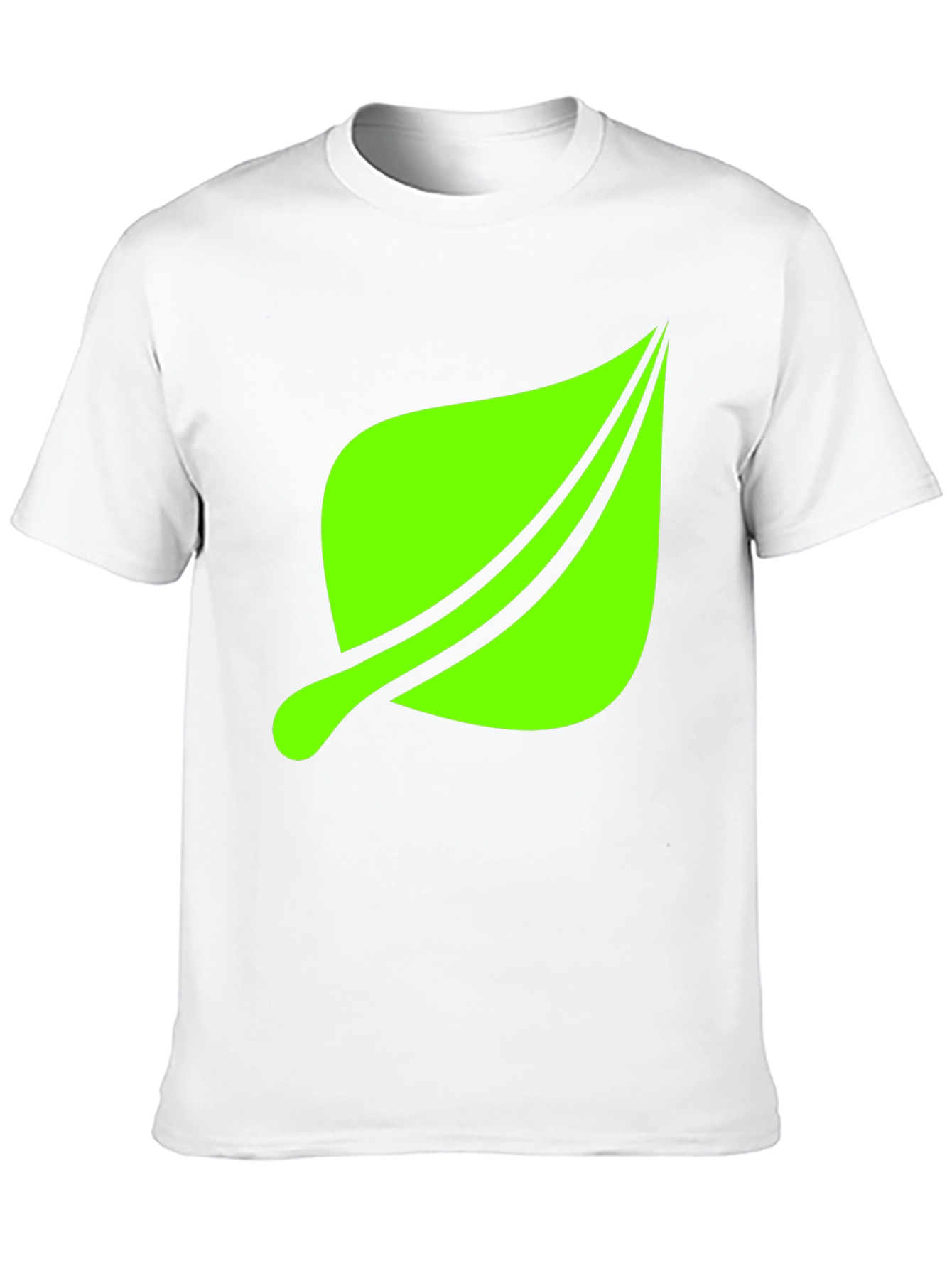 Leaf Graphic Print Black T-Shirt