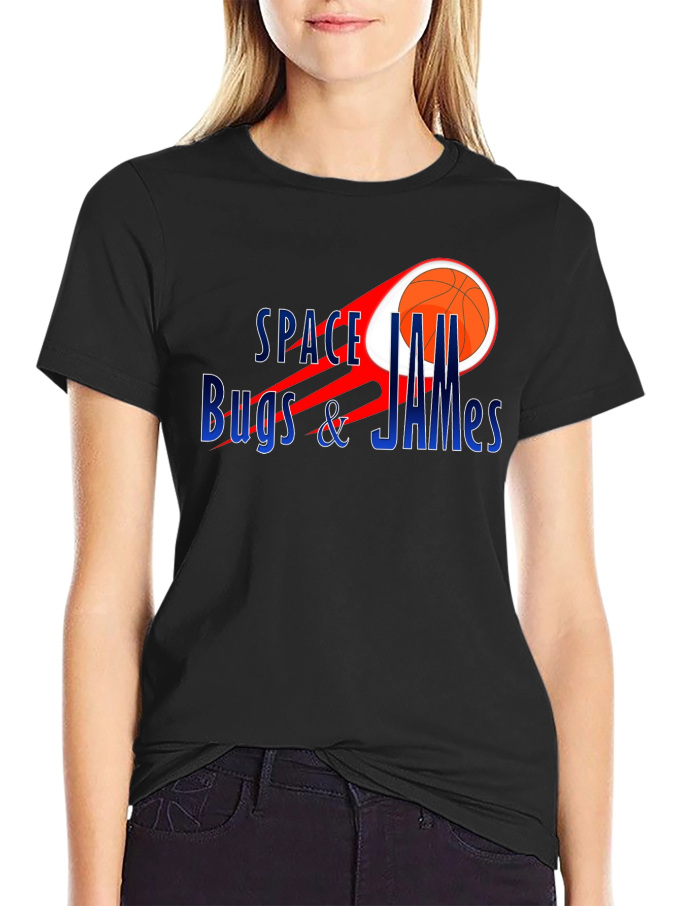 Space Jam Bugs & James Black T-Shirt