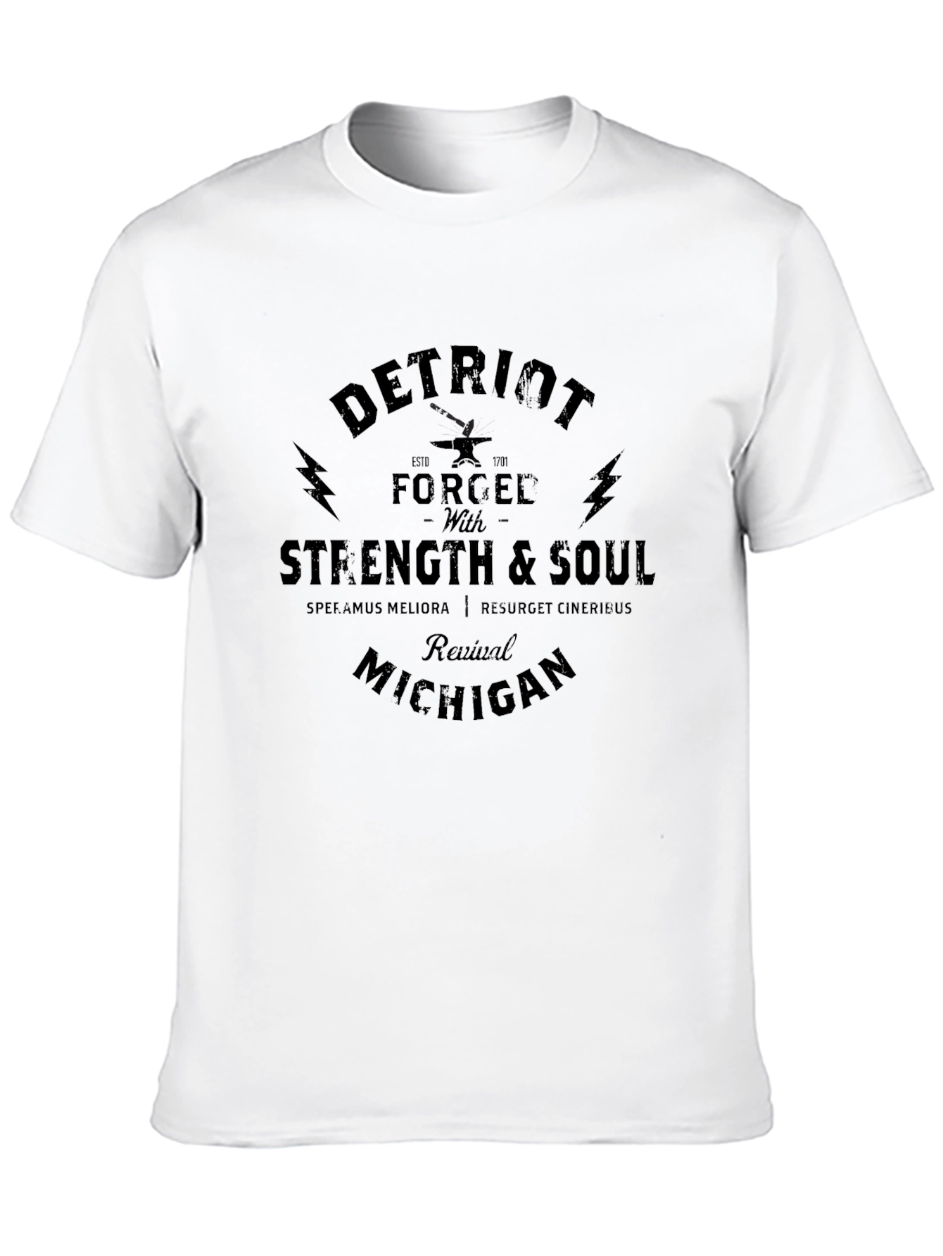 Detroit Strength & Soul Black Graphic Tee
