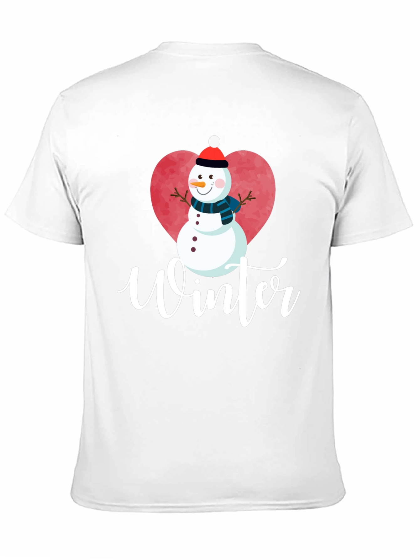 Winter Snowman Heart T-Shirt
