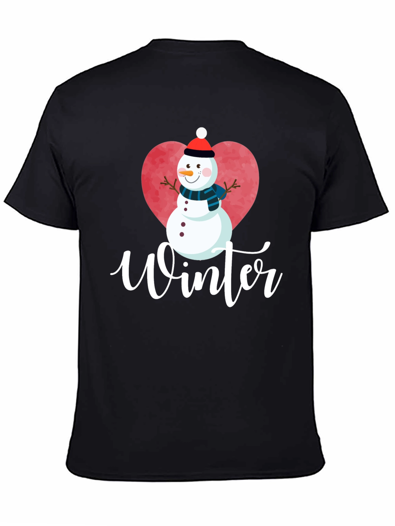 Winter Snowman Heart T-Shirt
