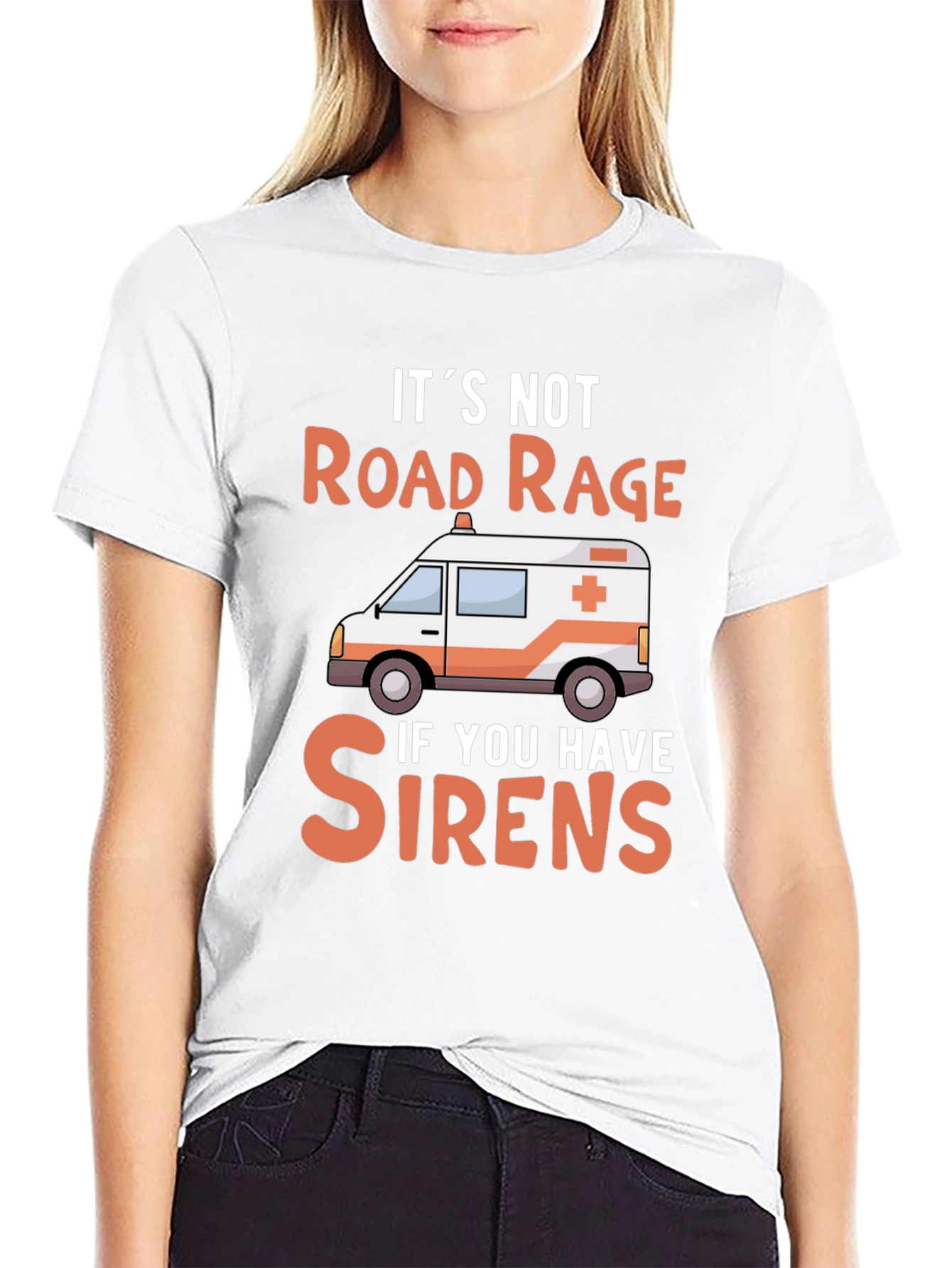Funny EMS T-Shirt Road Rage Sirens Design
