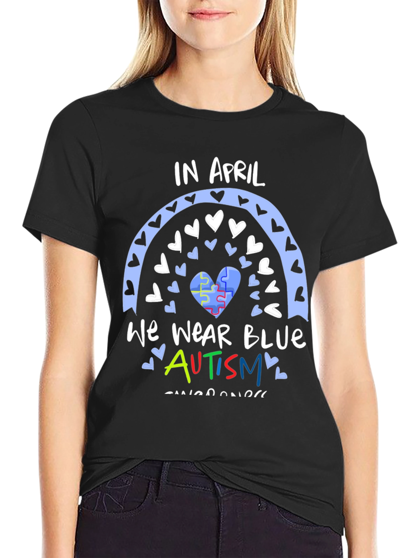 Autism Awareness T-Shirt - In April We Wear Blue