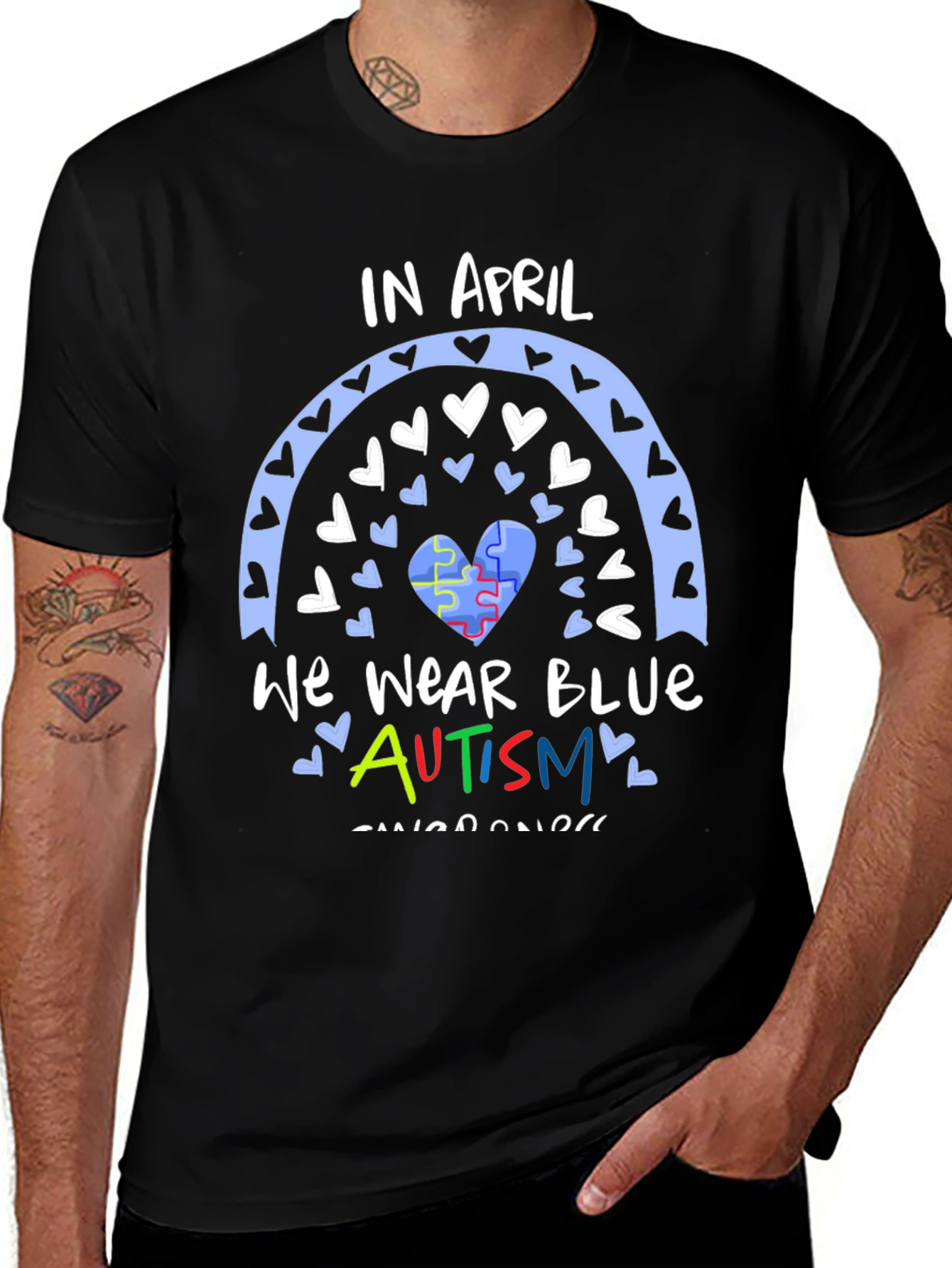 Autism Awareness T-Shirt - In April We Wear Blue