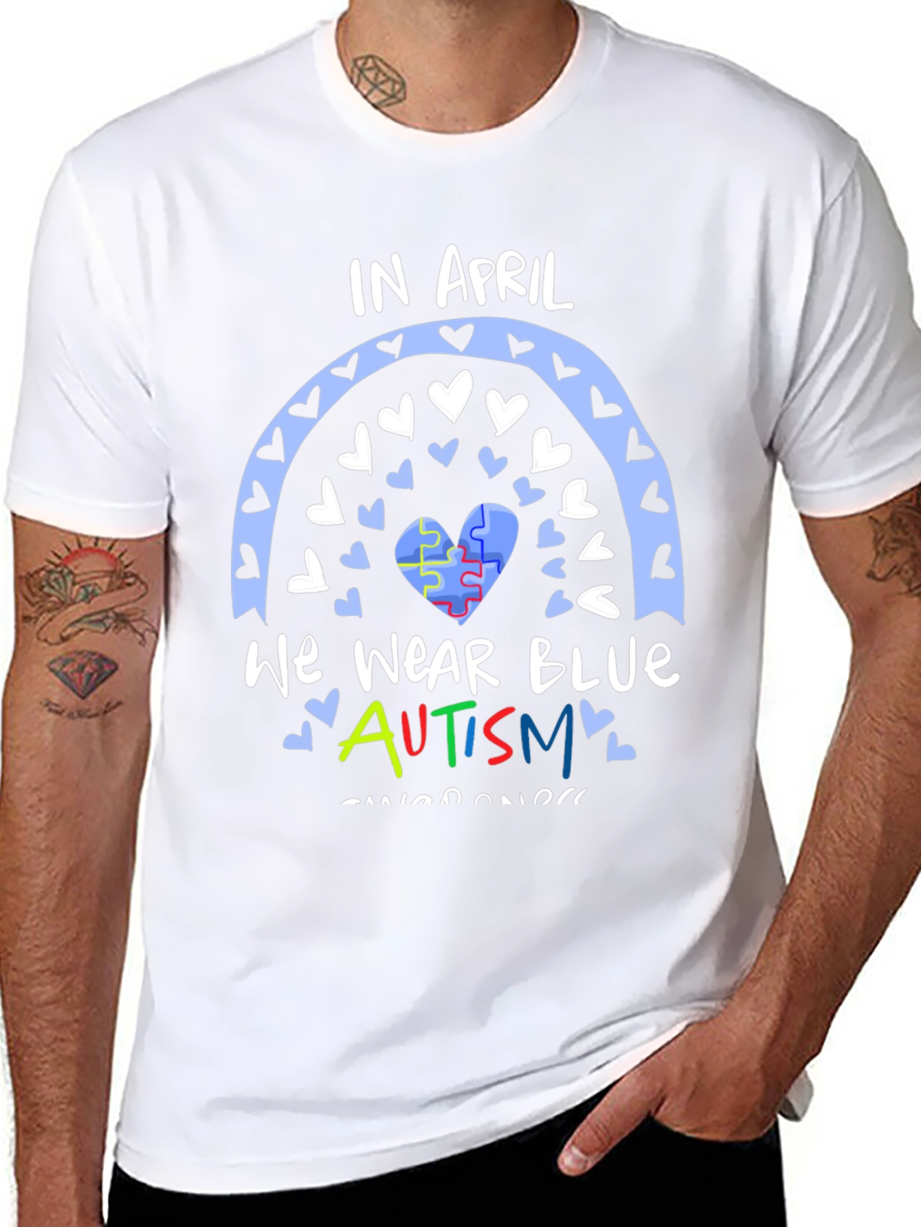 Autism Awareness T-Shirt - In April We Wear Blue