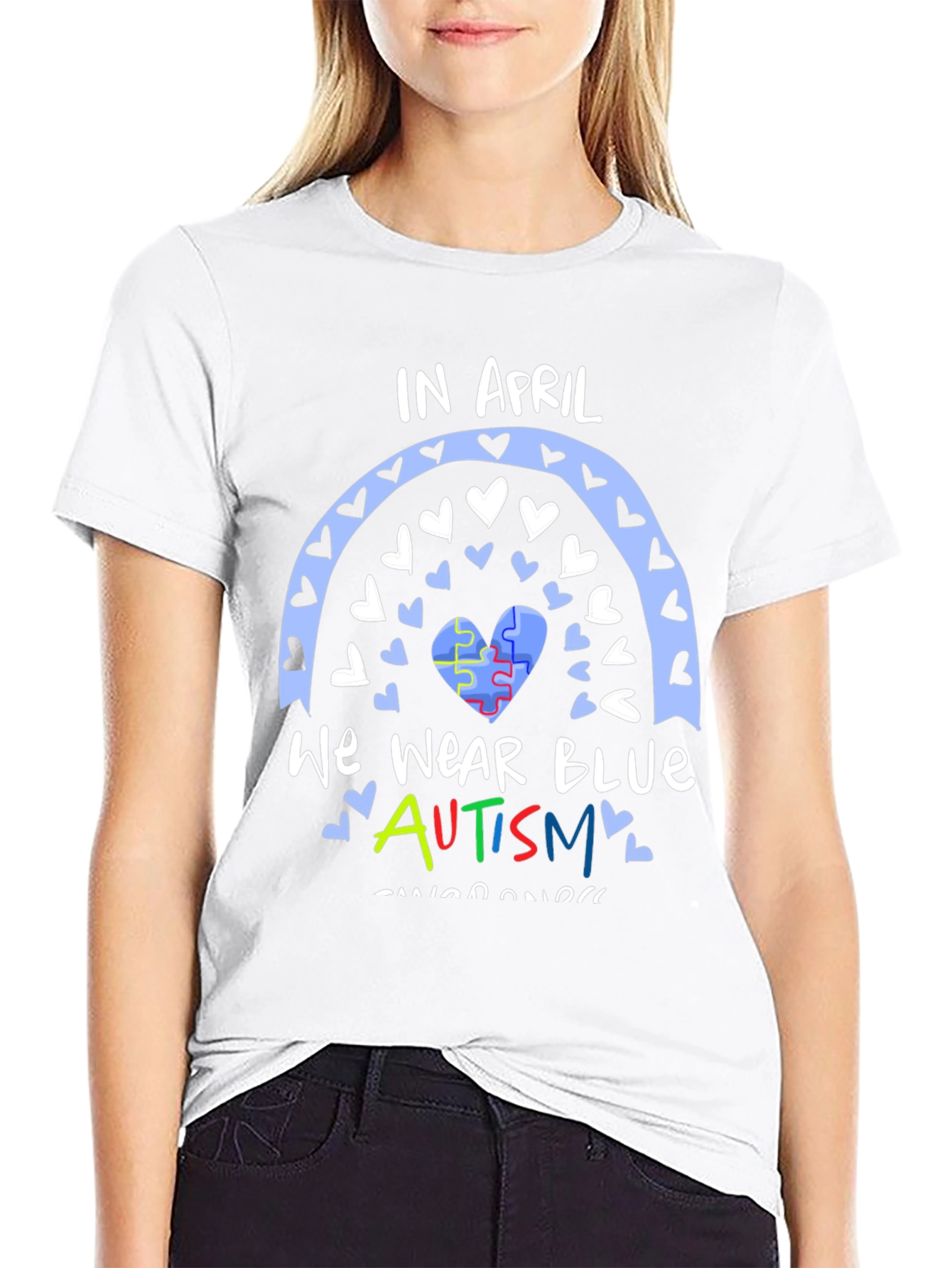 Autism Awareness T-Shirt - In April We Wear Blue