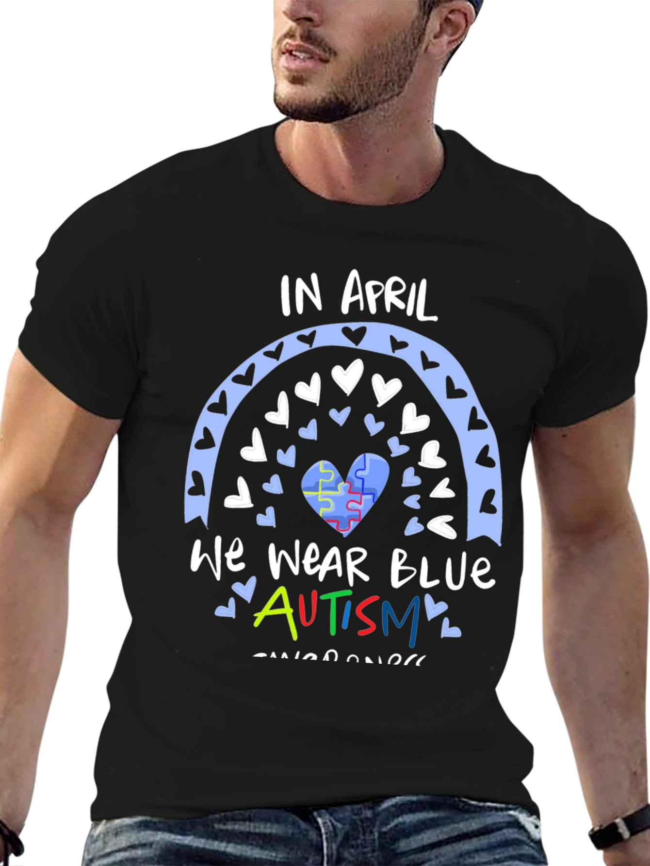 Autism Awareness T-Shirt - In April We Wear Blue