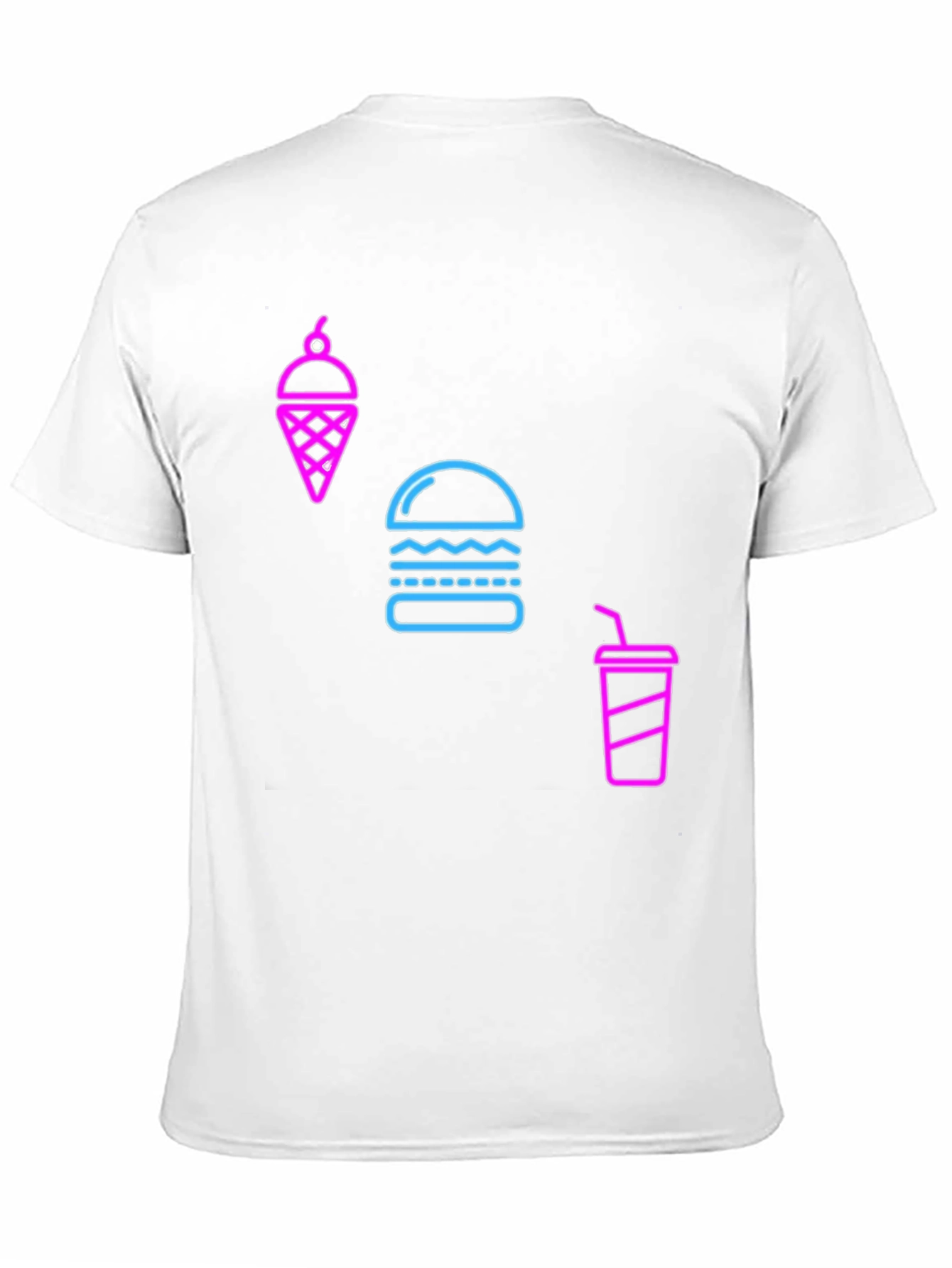 Neon Food Graphic Black T-Shirt