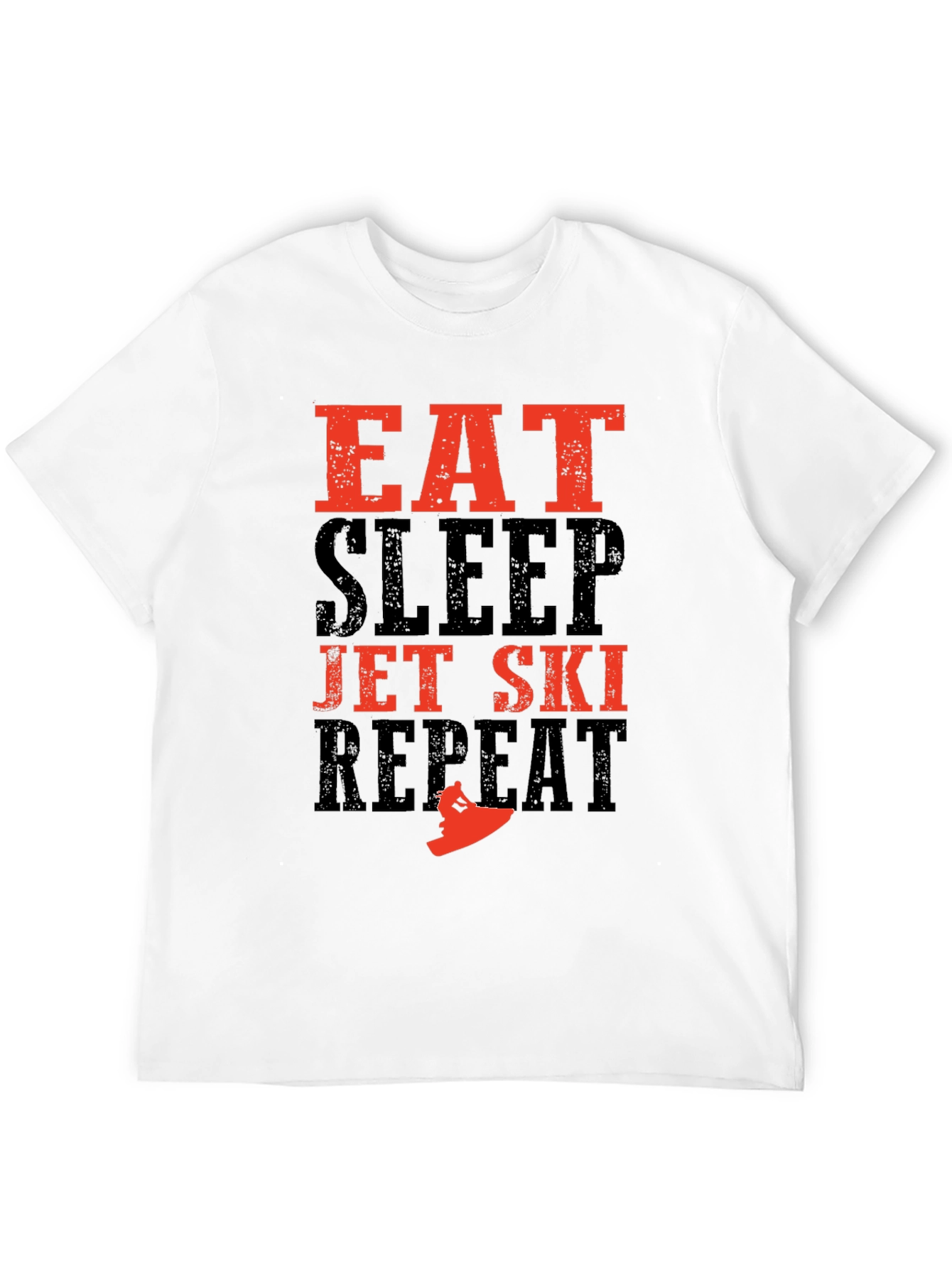 Eat Sleep Jet Ski Repeat Black T-Shirt