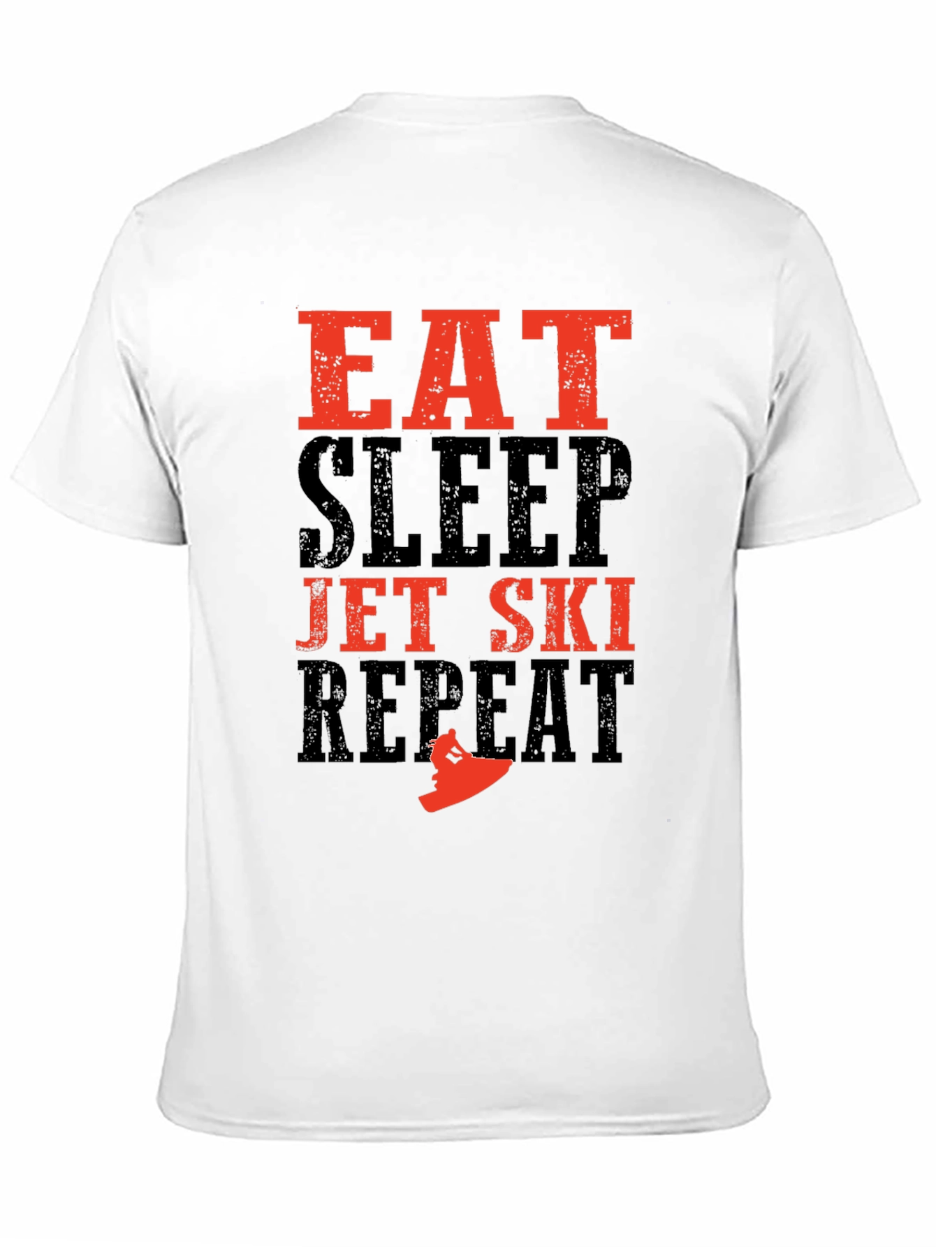Eat Sleep Jet Ski Repeat Black T-Shirt