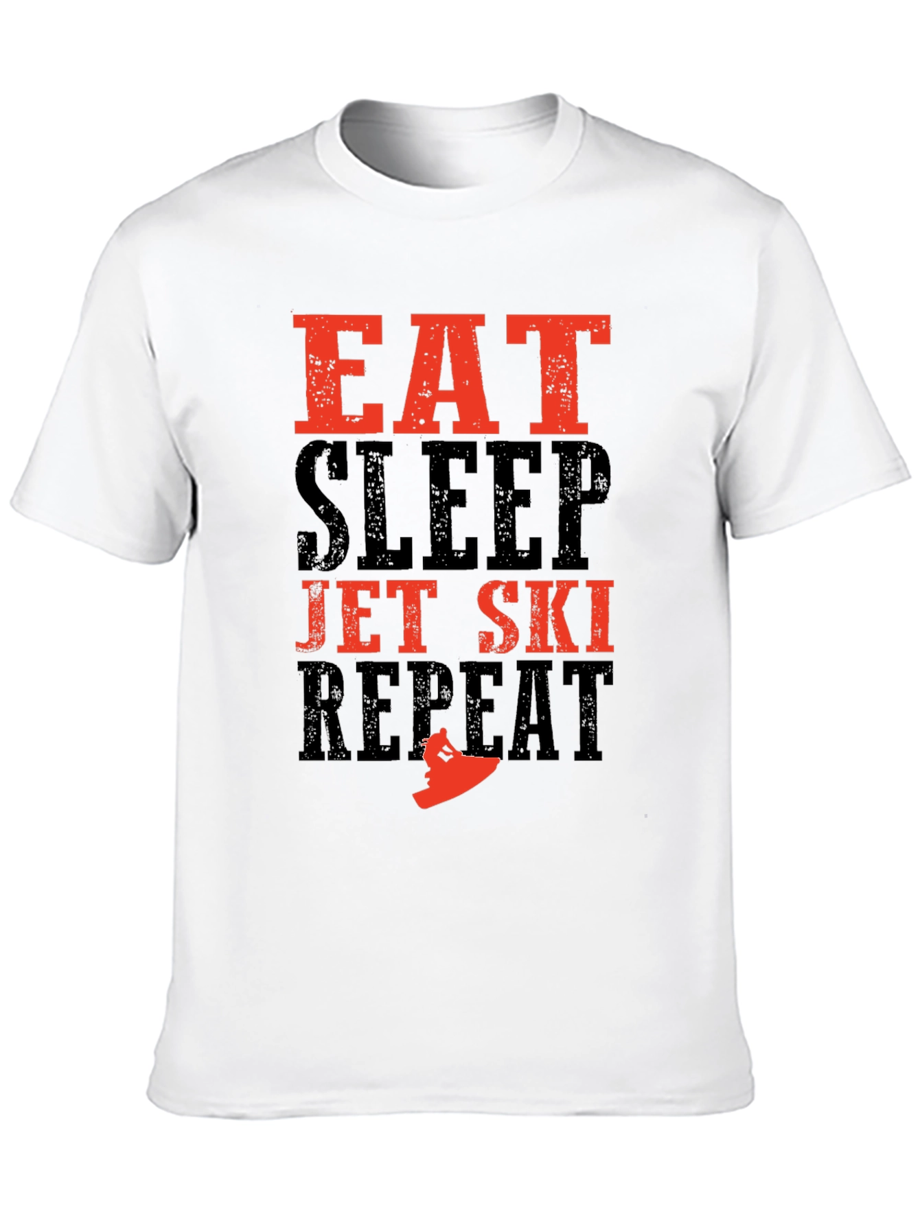 Eat Sleep Jet Ski Repeat Black T-Shirt