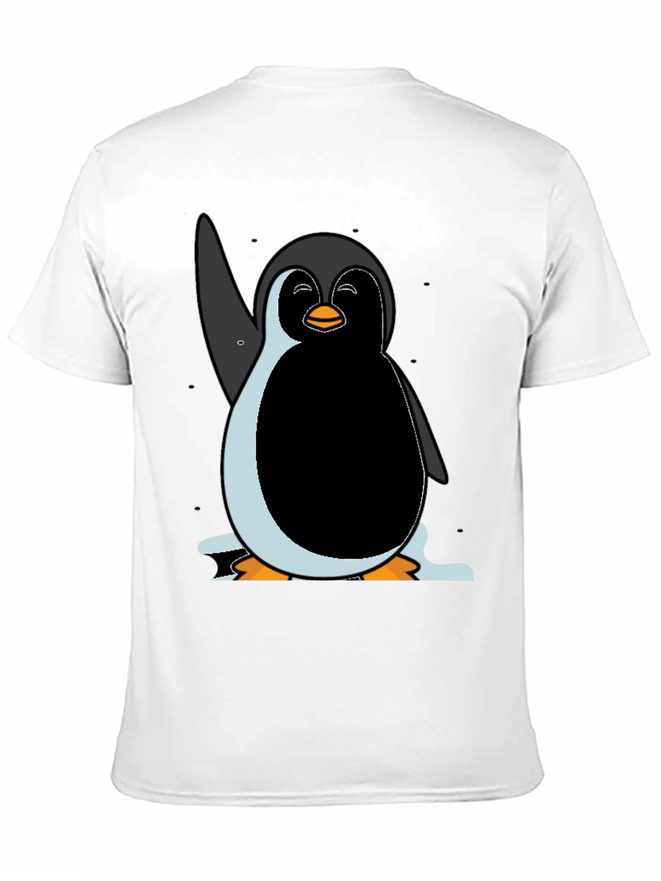 Penguin Graphic Tee - Mens Black Cotton Shirt
