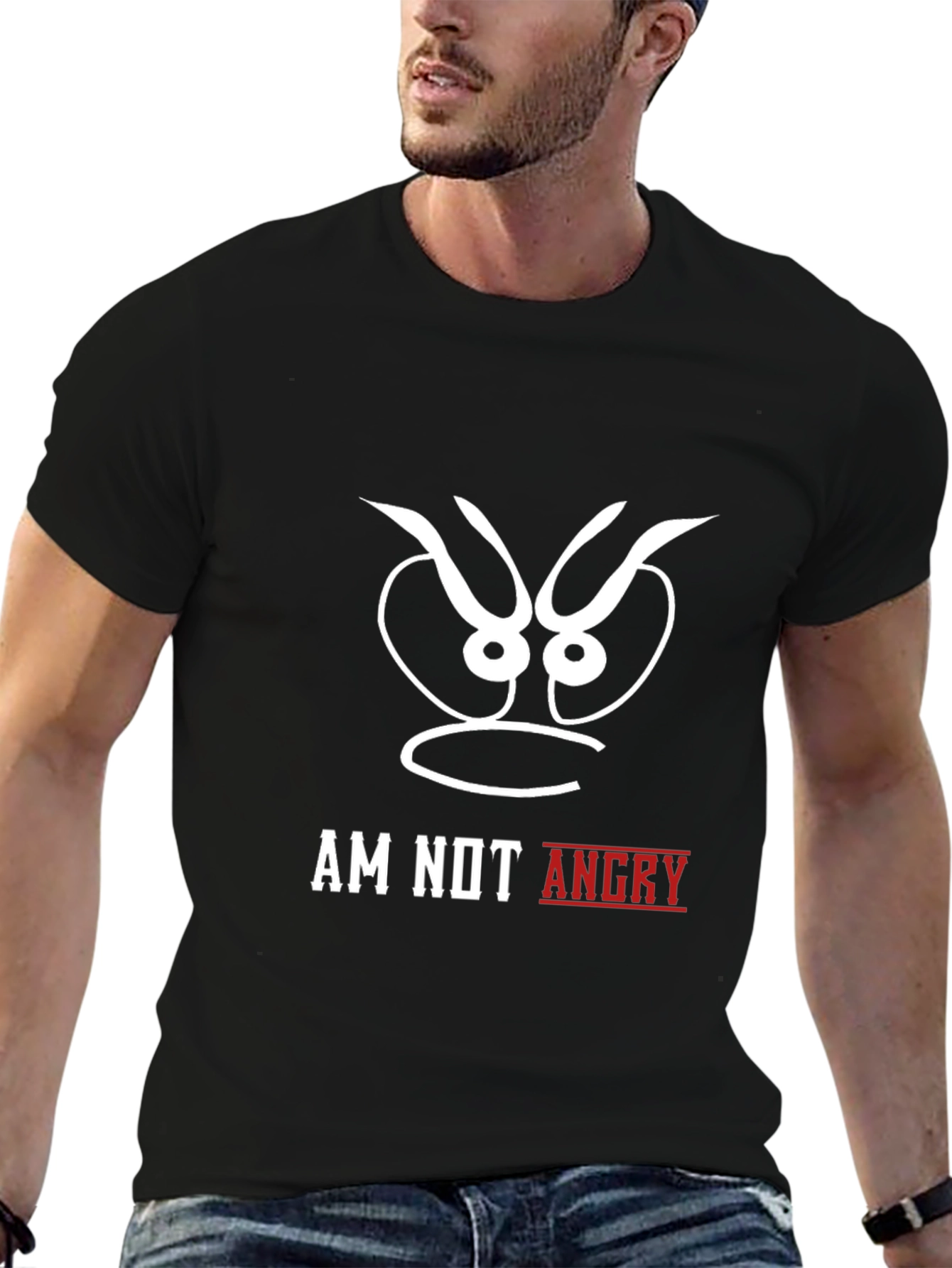 Am Not Angry Black Graphic Tee