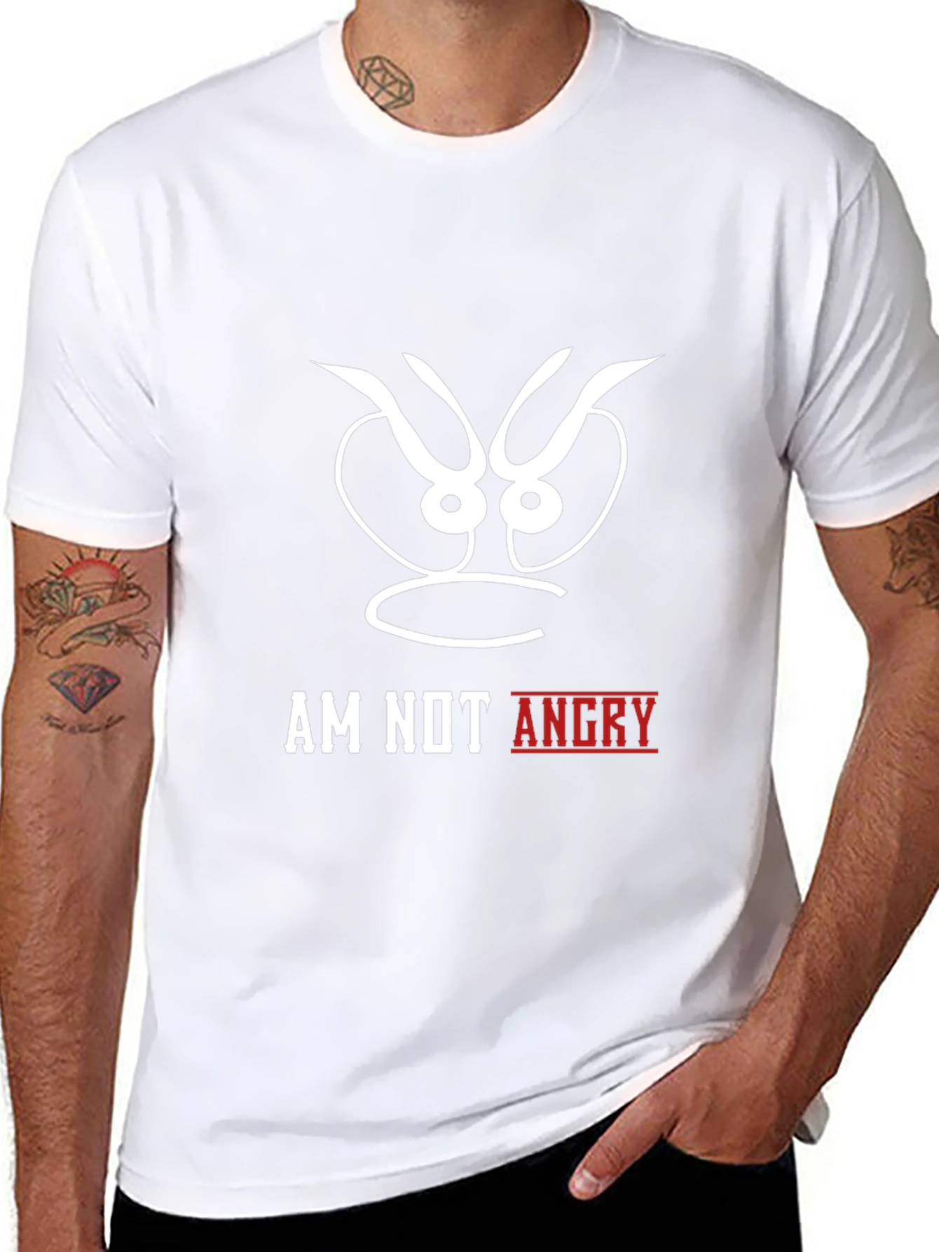 Am Not Angry Black Graphic Tee