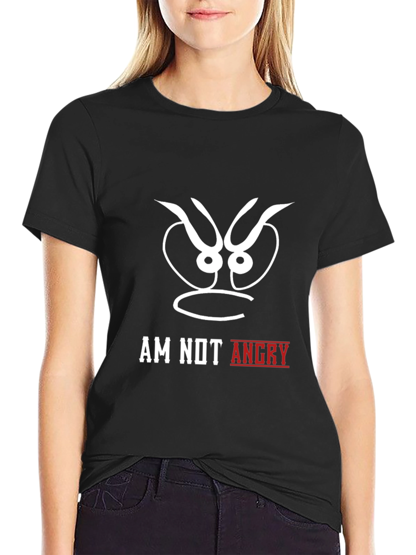 Am Not Angry Black Graphic Tee