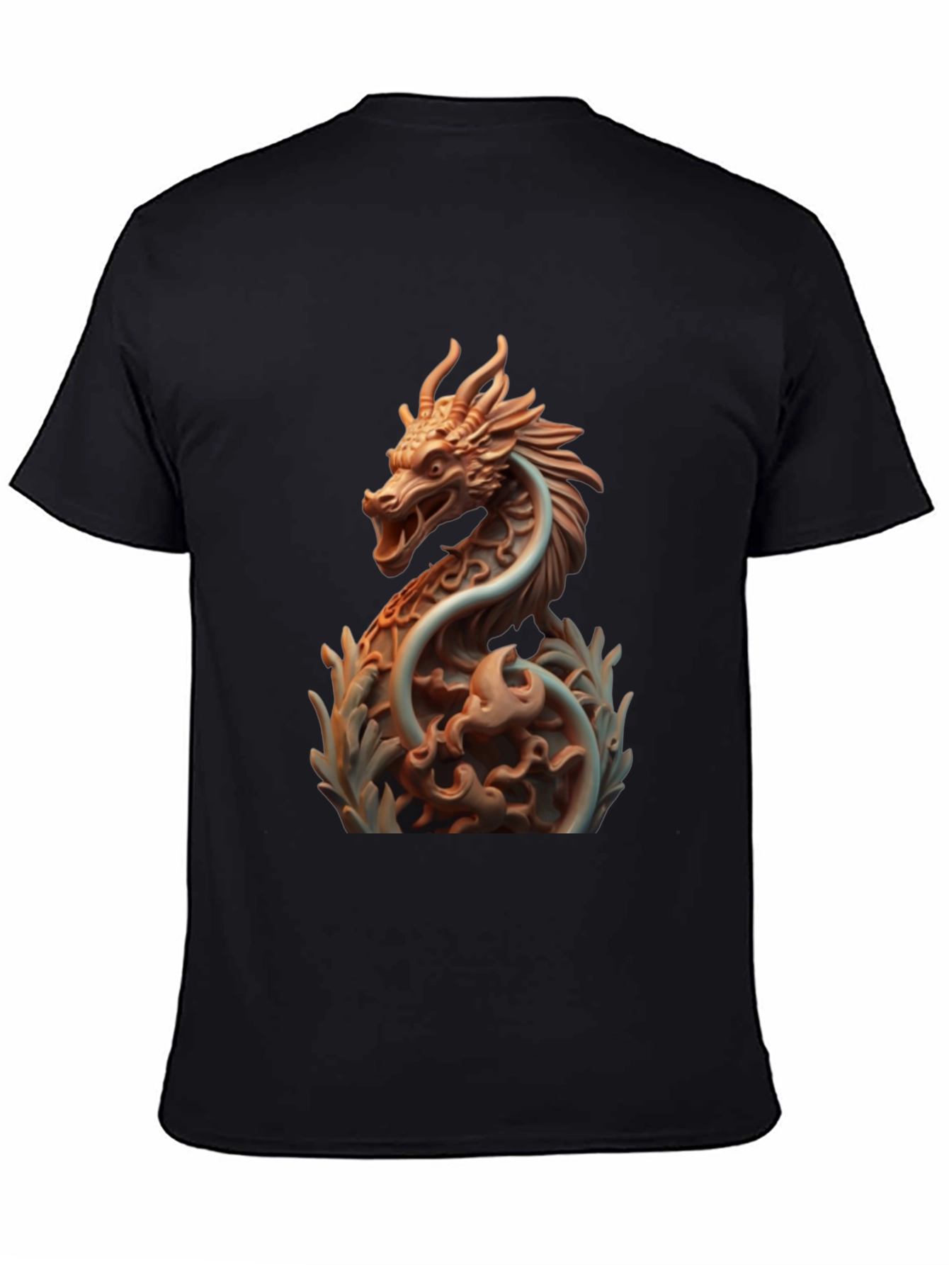 Dragon Print Black T-Shirt