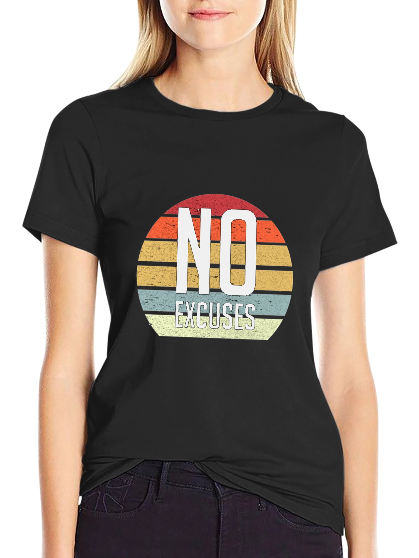 No Excuses Retro Graphic T-Shirt