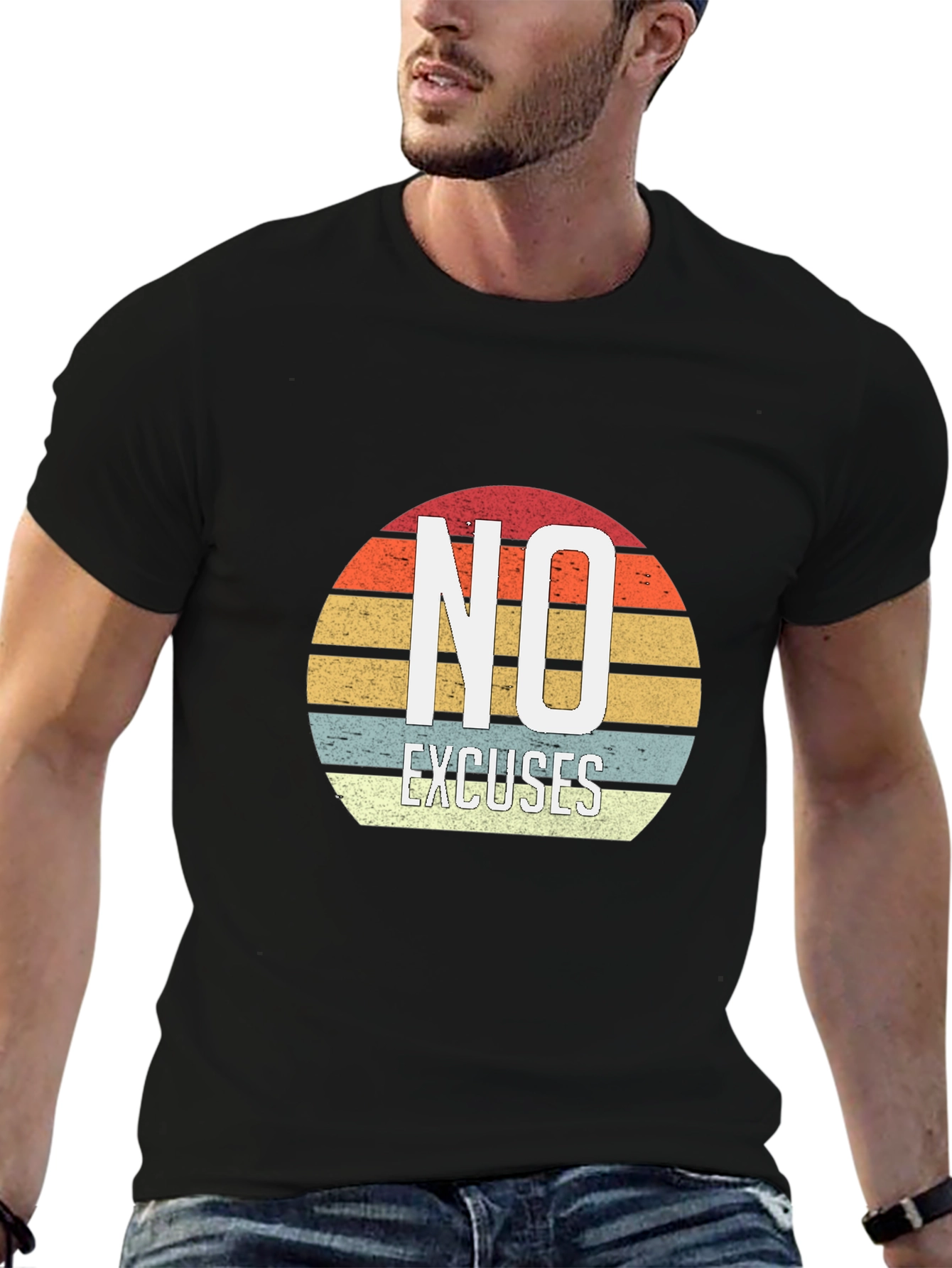 No Excuses Retro Graphic T-Shirt