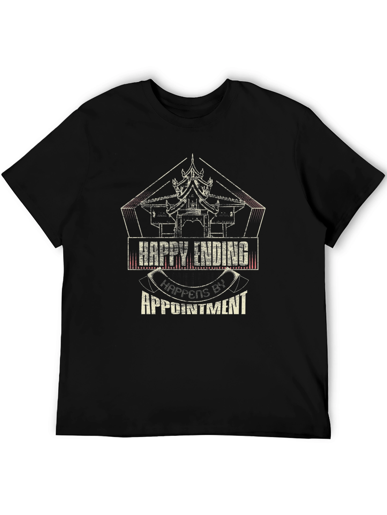 Happy Ending Happens by Appointment Black T-Shirt