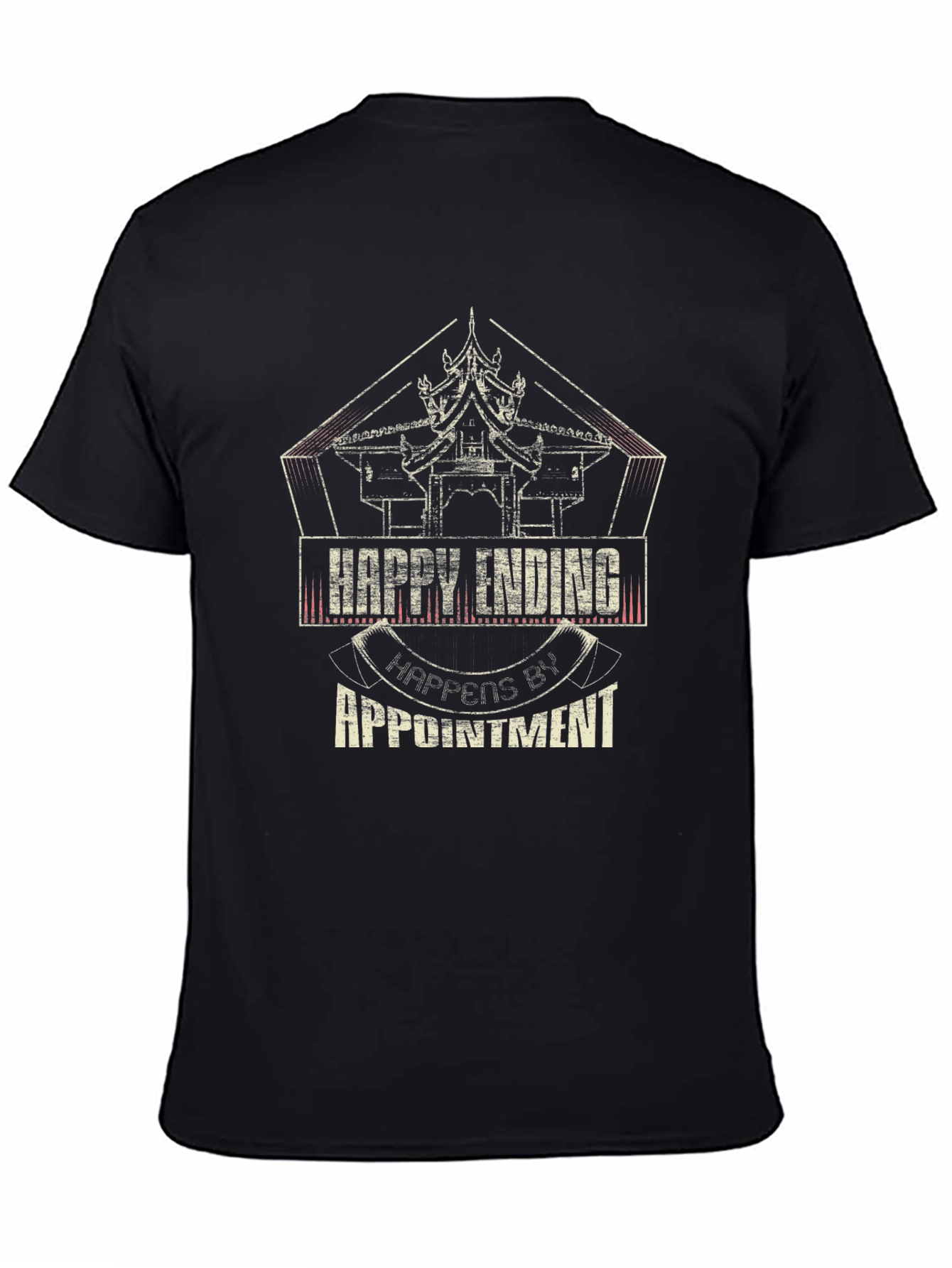 Happy Ending Happens by Appointment Black T-Shirt