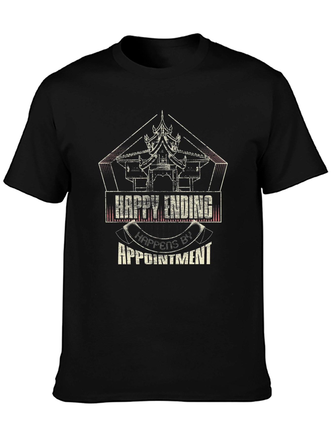 Happy Ending Happens by Appointment Black T-Shirt
