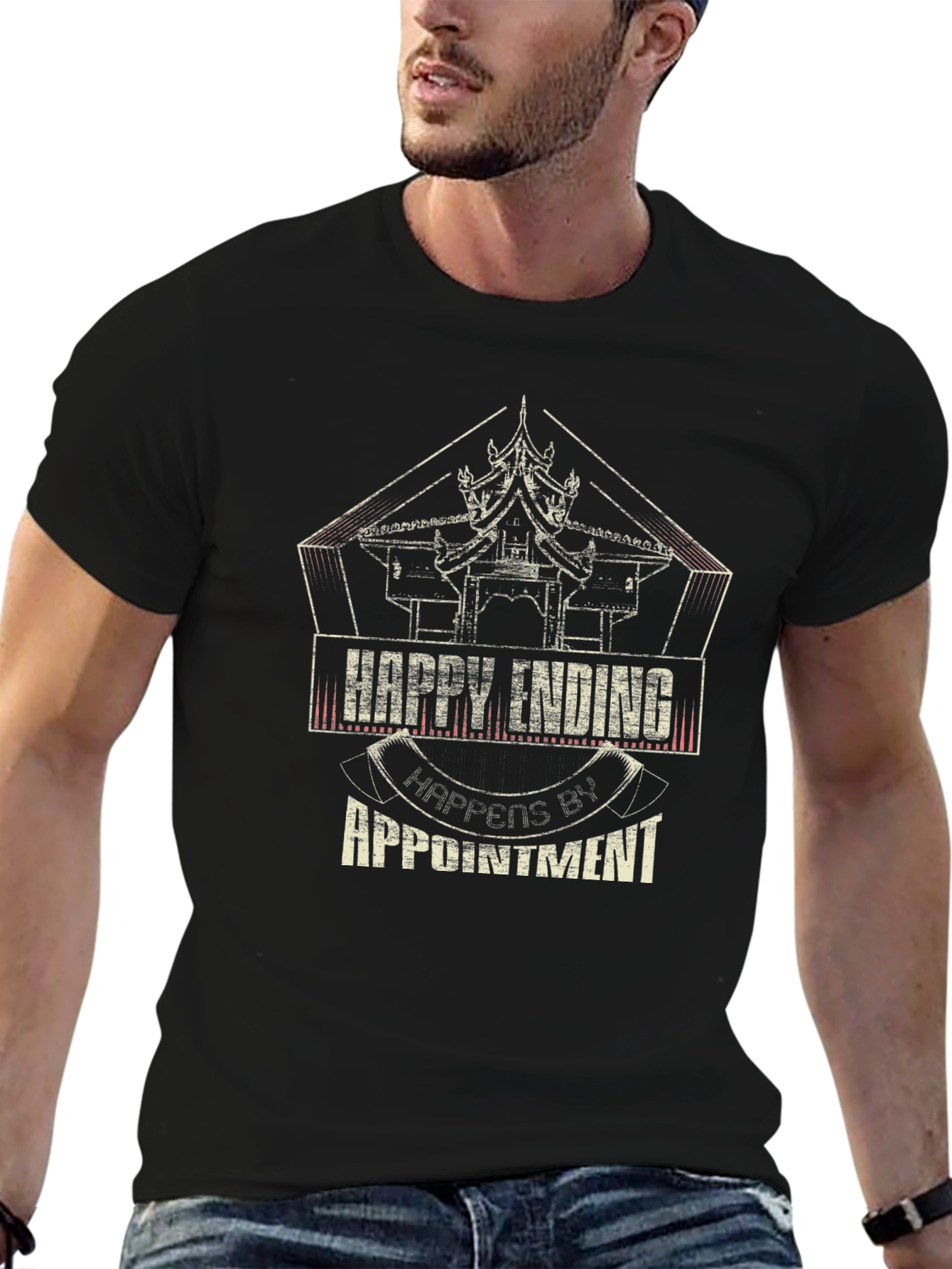 Happy Ending Happens by Appointment Black T-Shirt