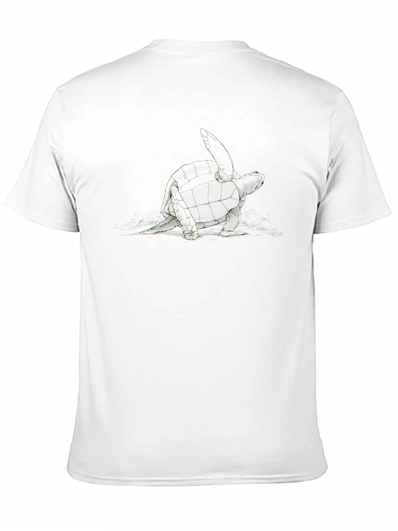 Geometric Turtle Graphic Tee - Black