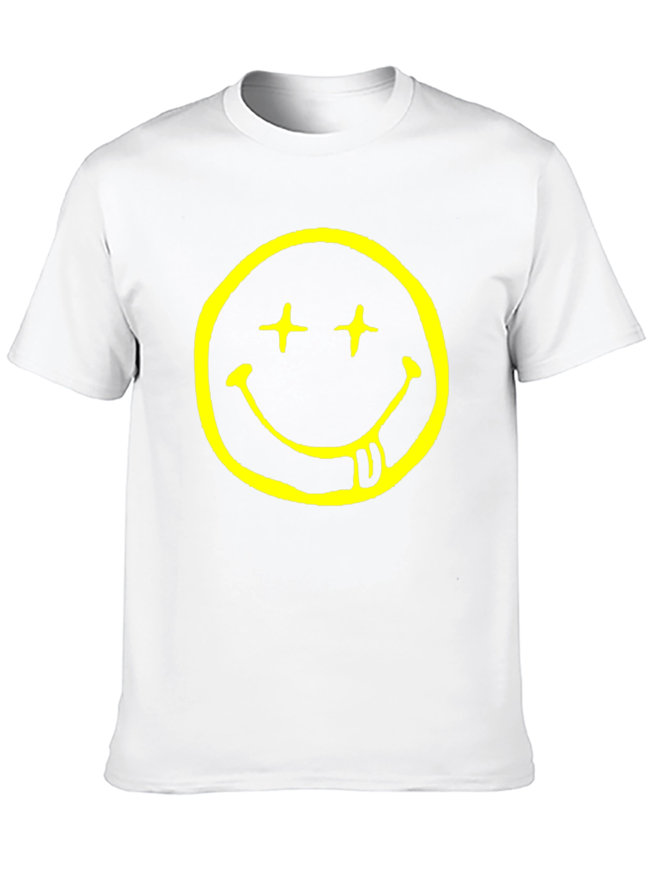 Smiley Face Graphic T-Shirt - Black