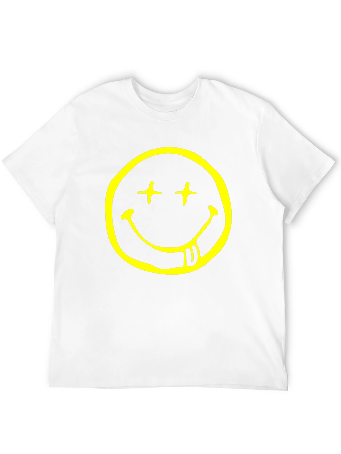Smiley Face Graphic T-Shirt - Black