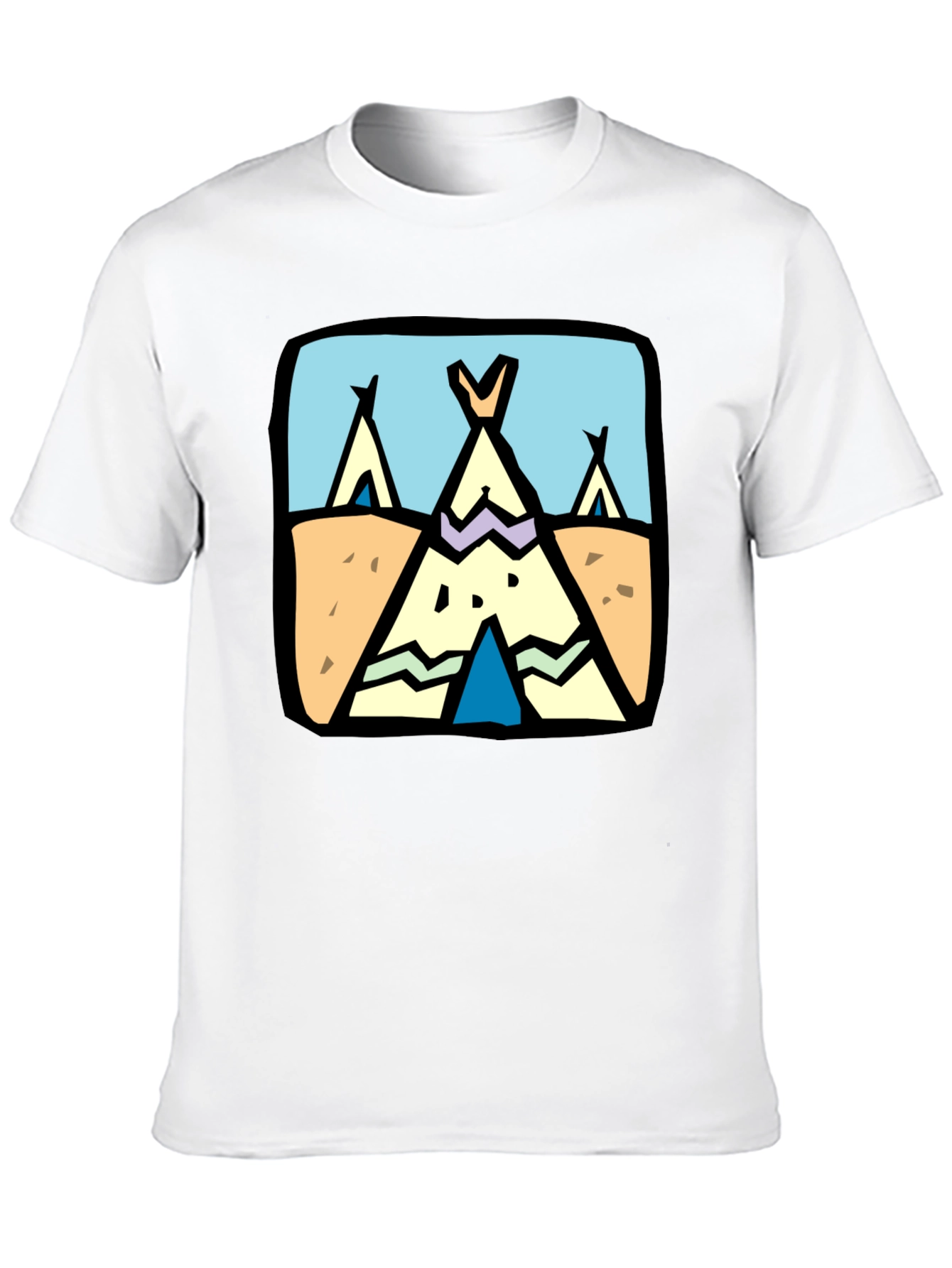 Novelty Tipi Graphic Tee - Black