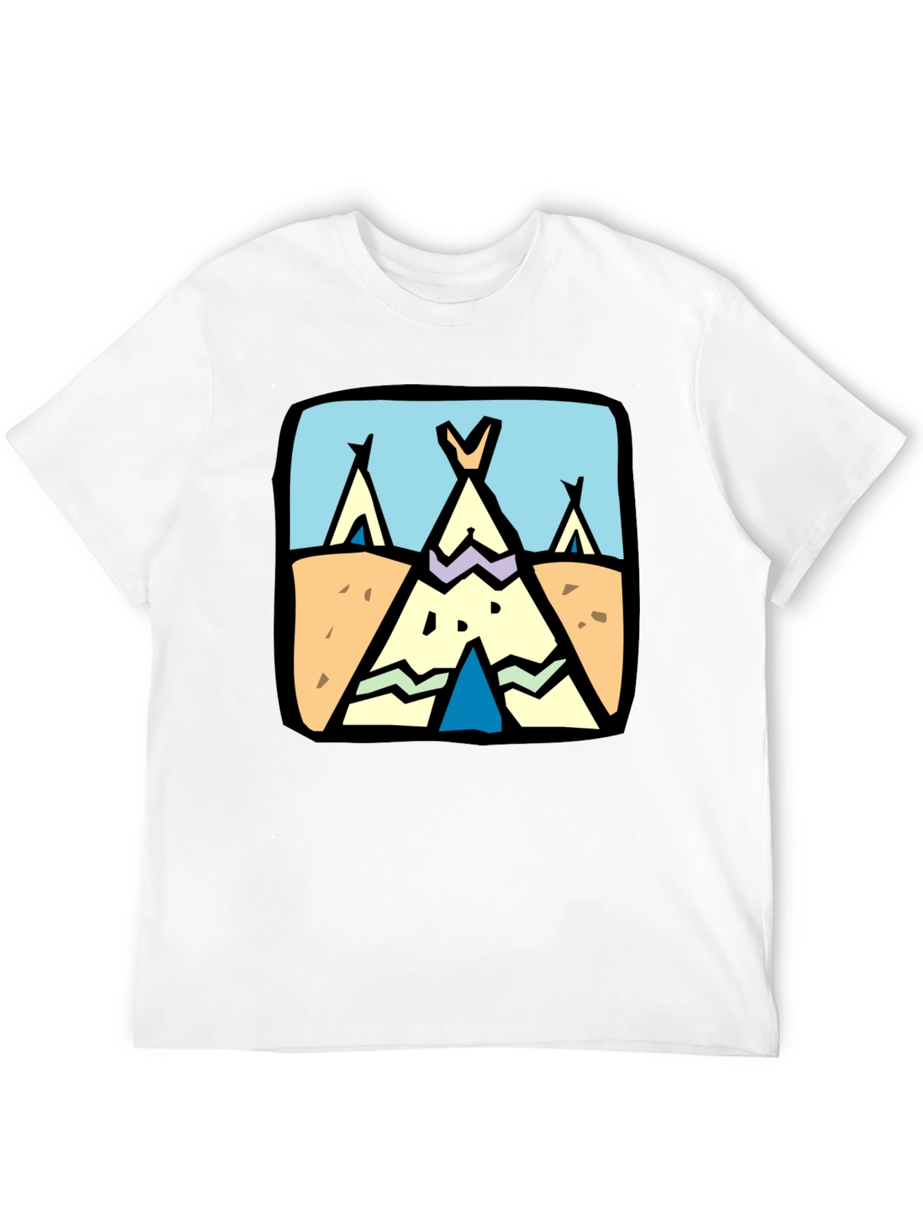 Novelty Tipi Graphic Tee - Black